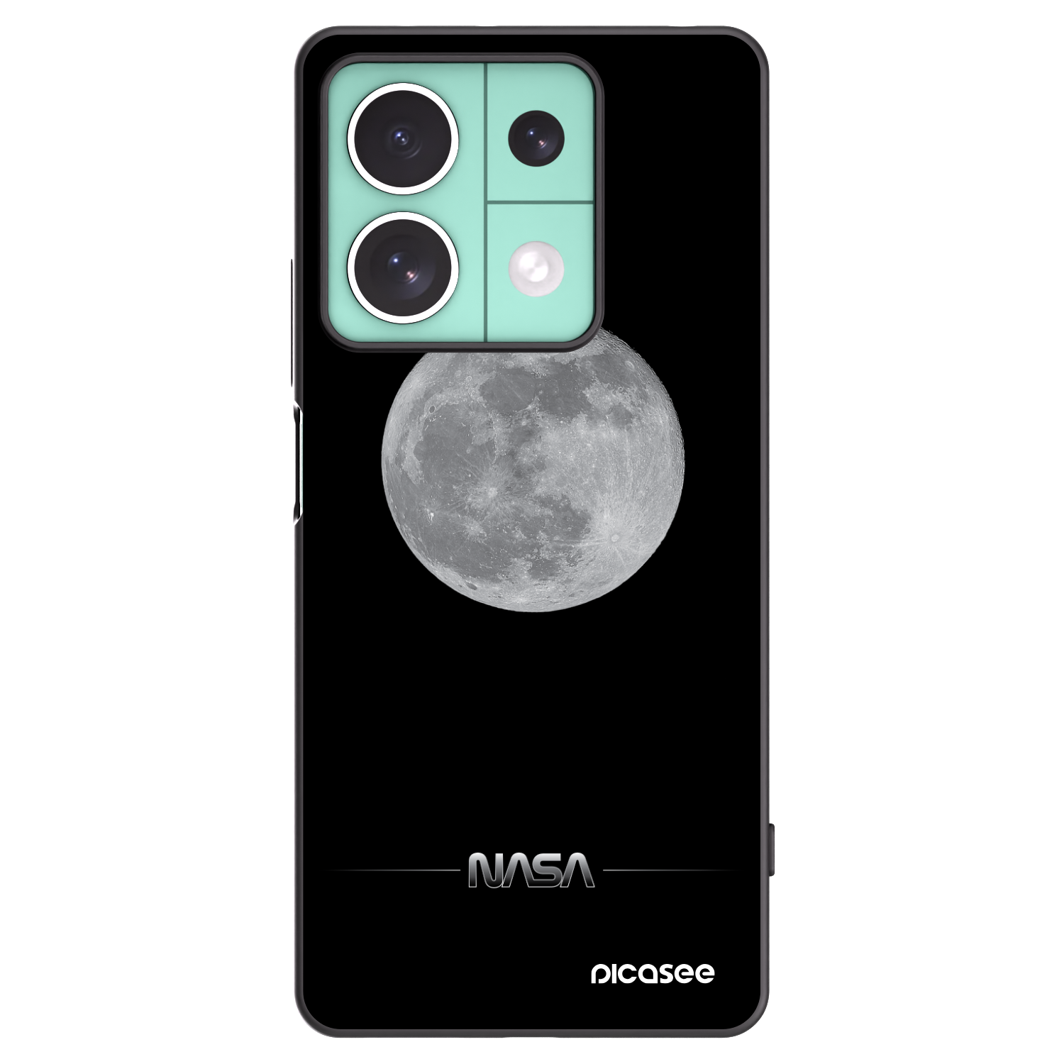 Picasee husă neagră din silicon pentru Xiaomi Redmi Note 13 5G - Moon Minimal