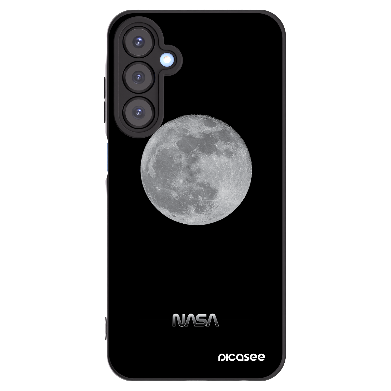 Picasee husă neagră din silicon pentru Samsung Galaxy A25 A256B 5G - Moon Minimal