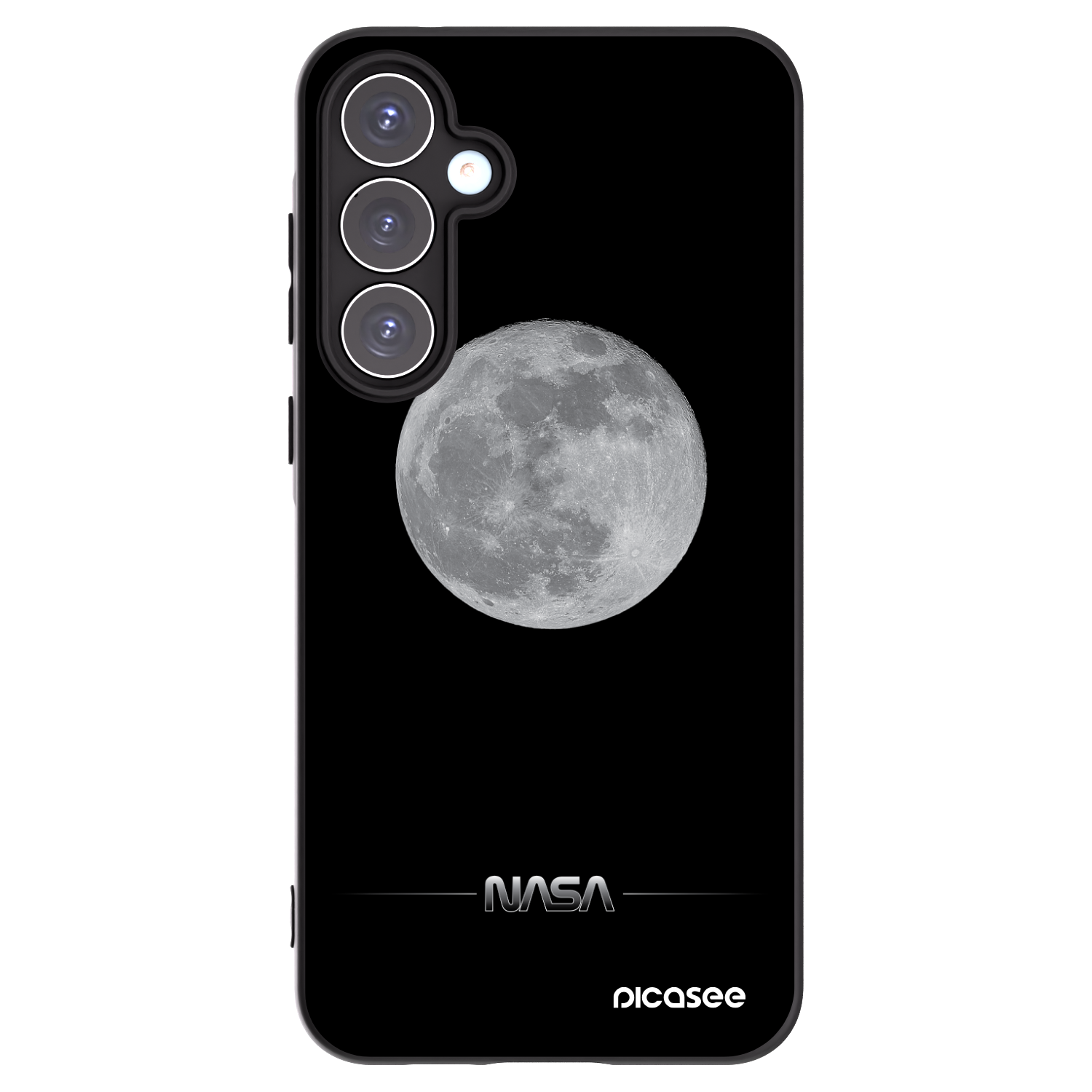 Picasee husă neagră din silicon pentru Samsung Galaxy A55 5G A556B - Moon Minimal