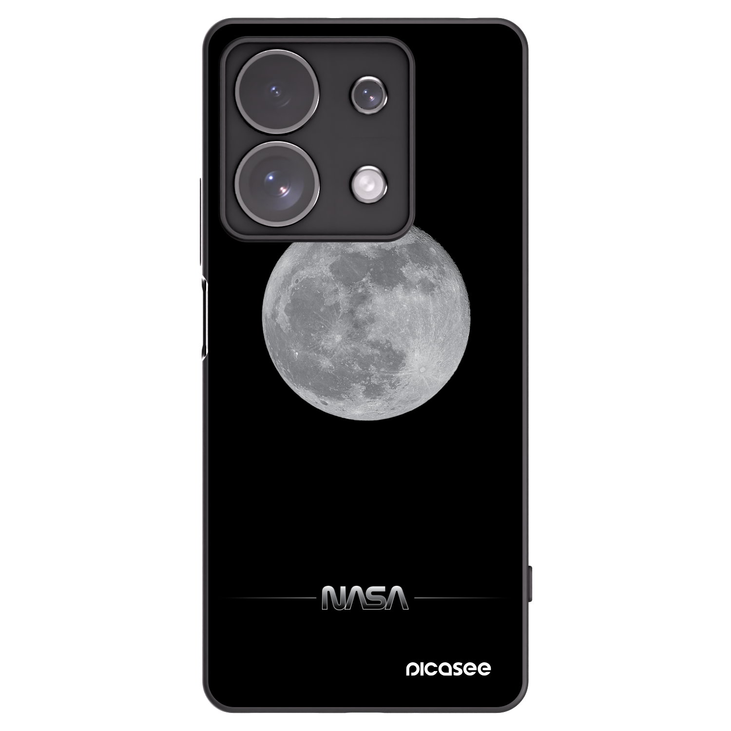 Picasee husă neagră din silicon pentru Xiaomi Redmi Note 13 Pro 4G - Moon Minimal