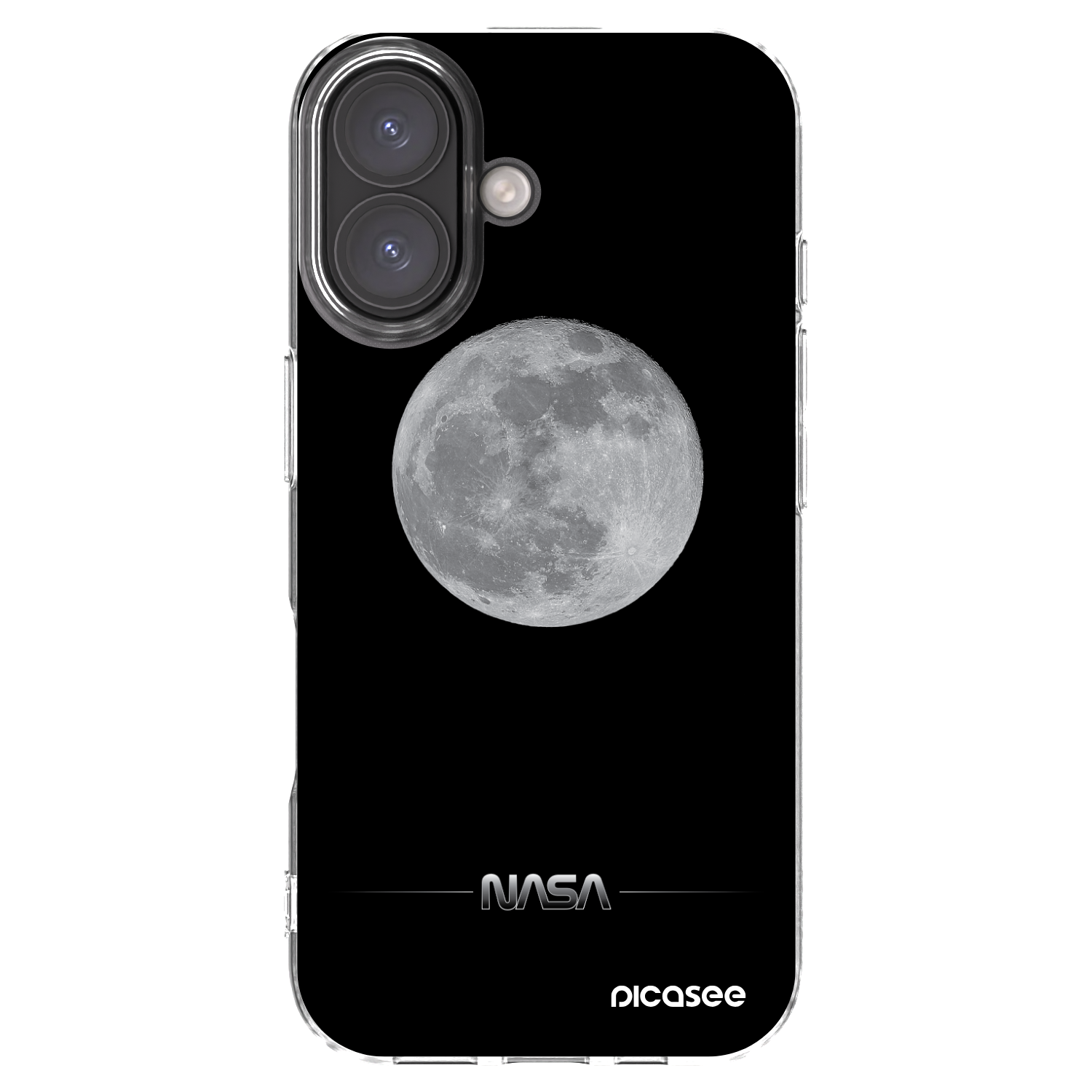 Picasee husă transparentă din silicon pentru Apple iPhone 16 - Moon Minimal