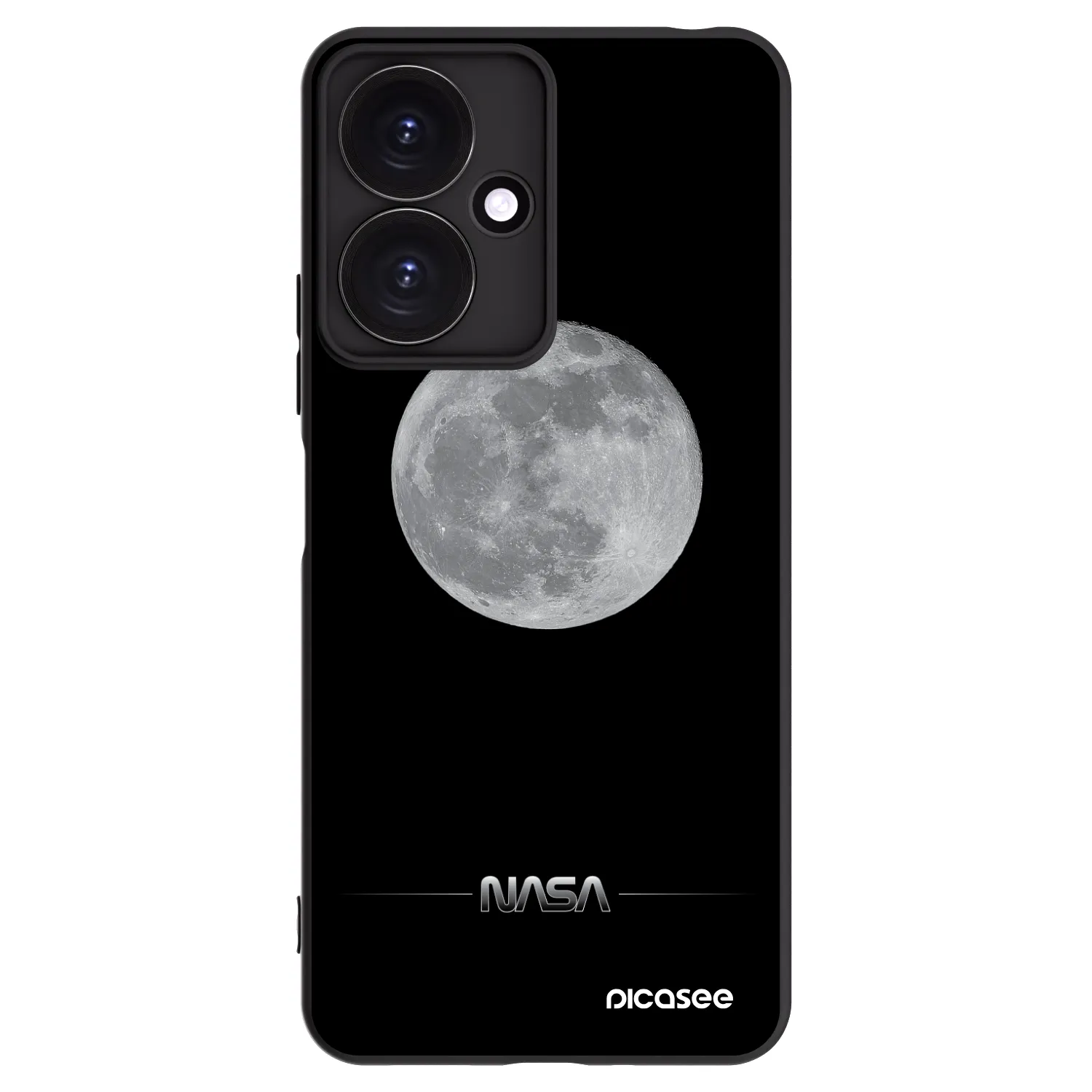 Picasee husă neagră din silicon pentru Xiaomi Redmi 13C 5G - Moon Minimal