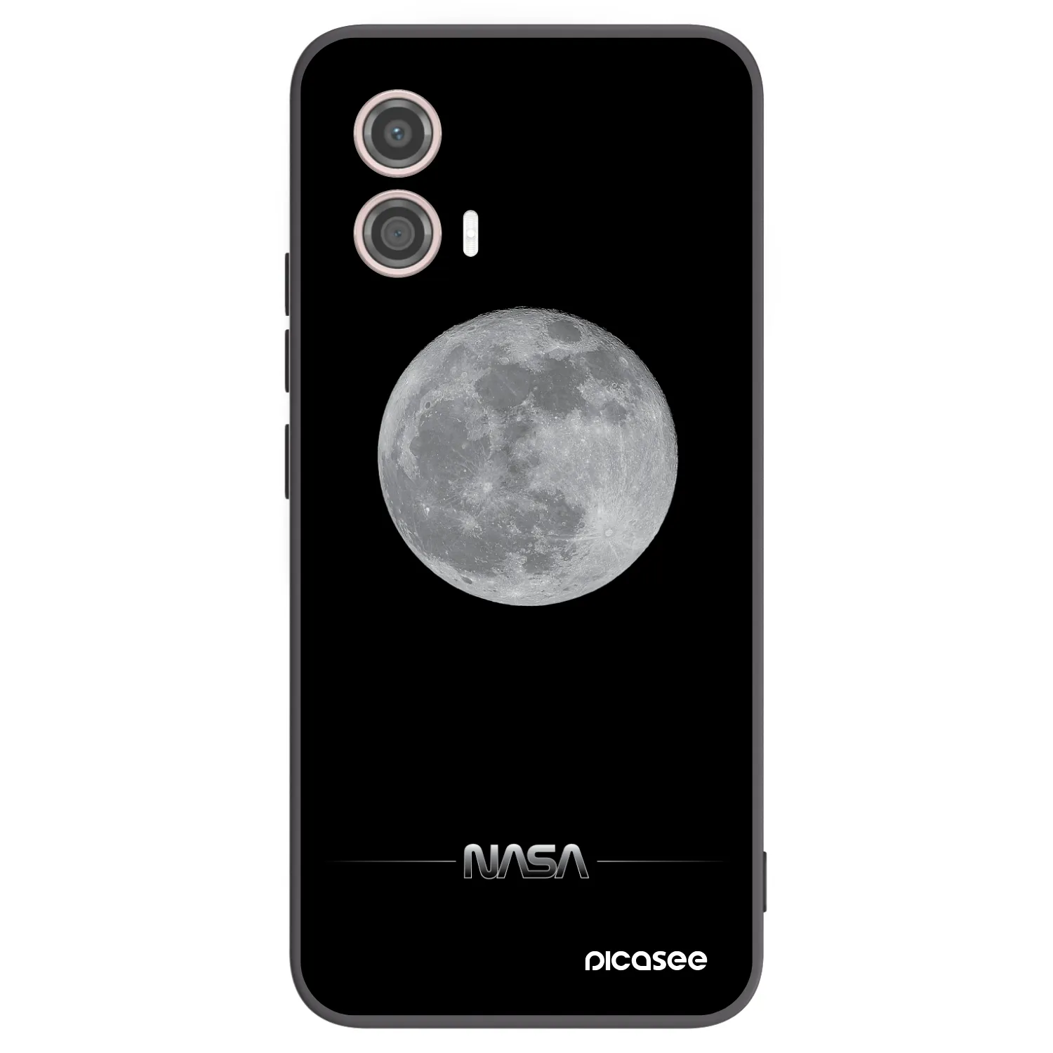 Picasee husă neagră din silicon pentru Motorola Moto G53 5G - Moon Minimal