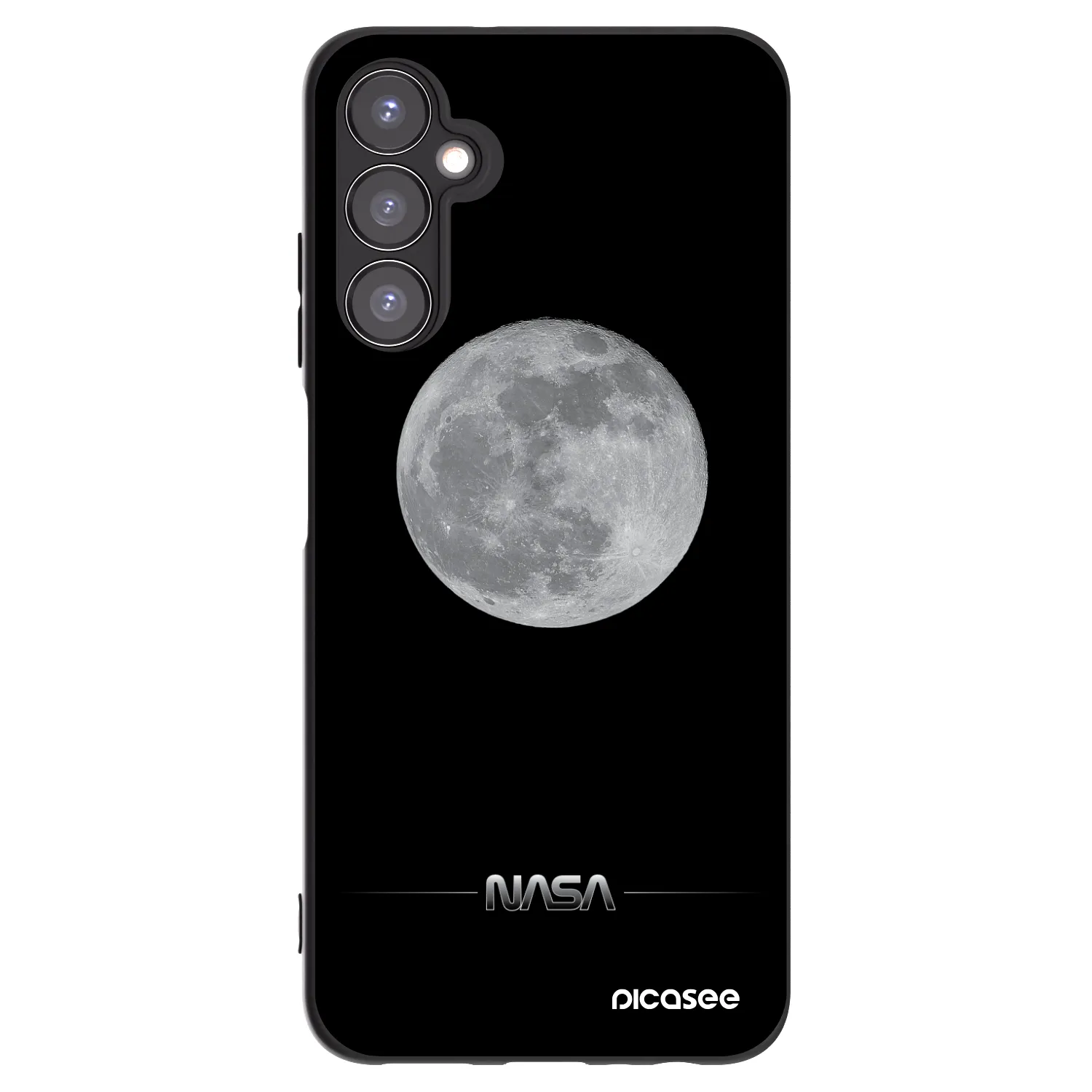 Picasee husă neagră din silicon pentru Samsung Galaxy A05s A057G - Moon Minimal