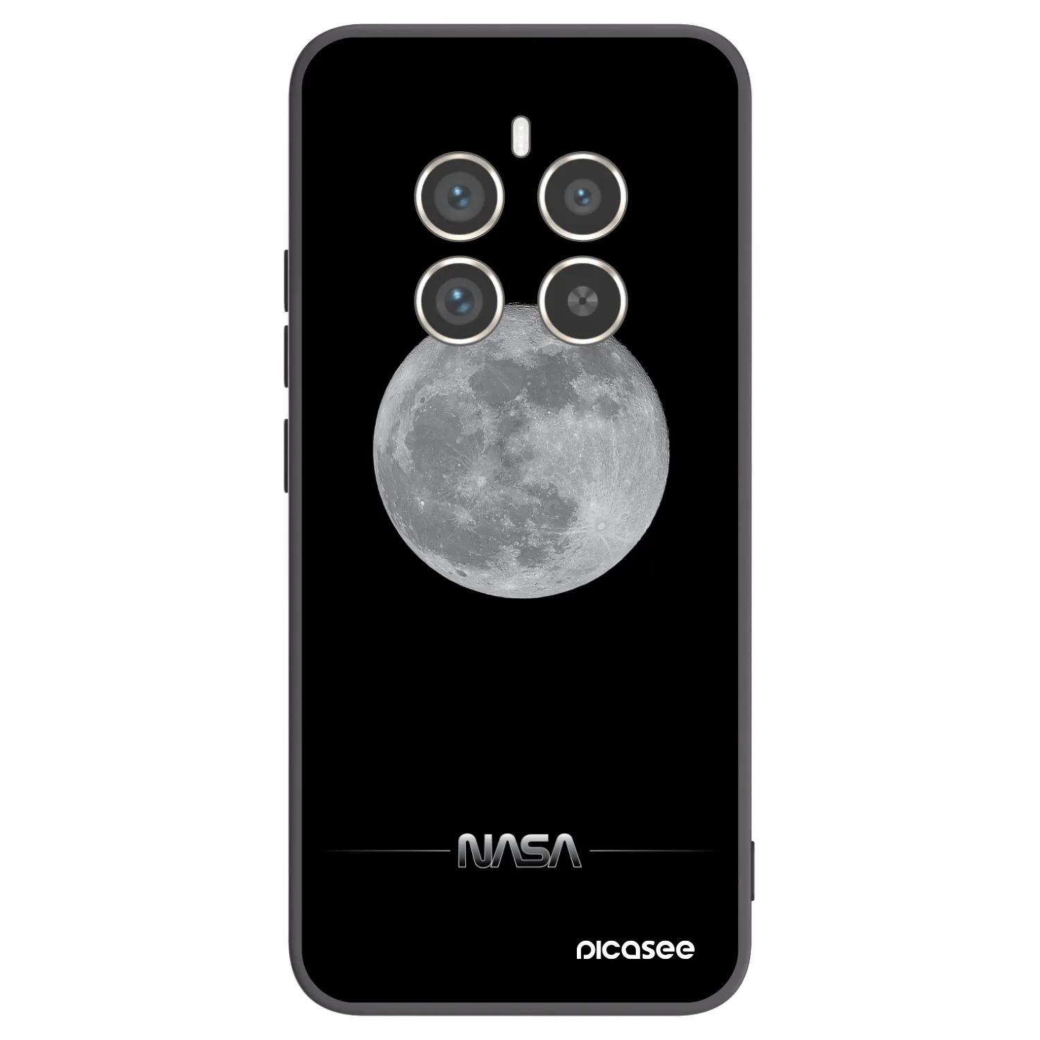 Picasee husă neagră din silicon pentru Realme 12 Pro 5G - Moon Minimal