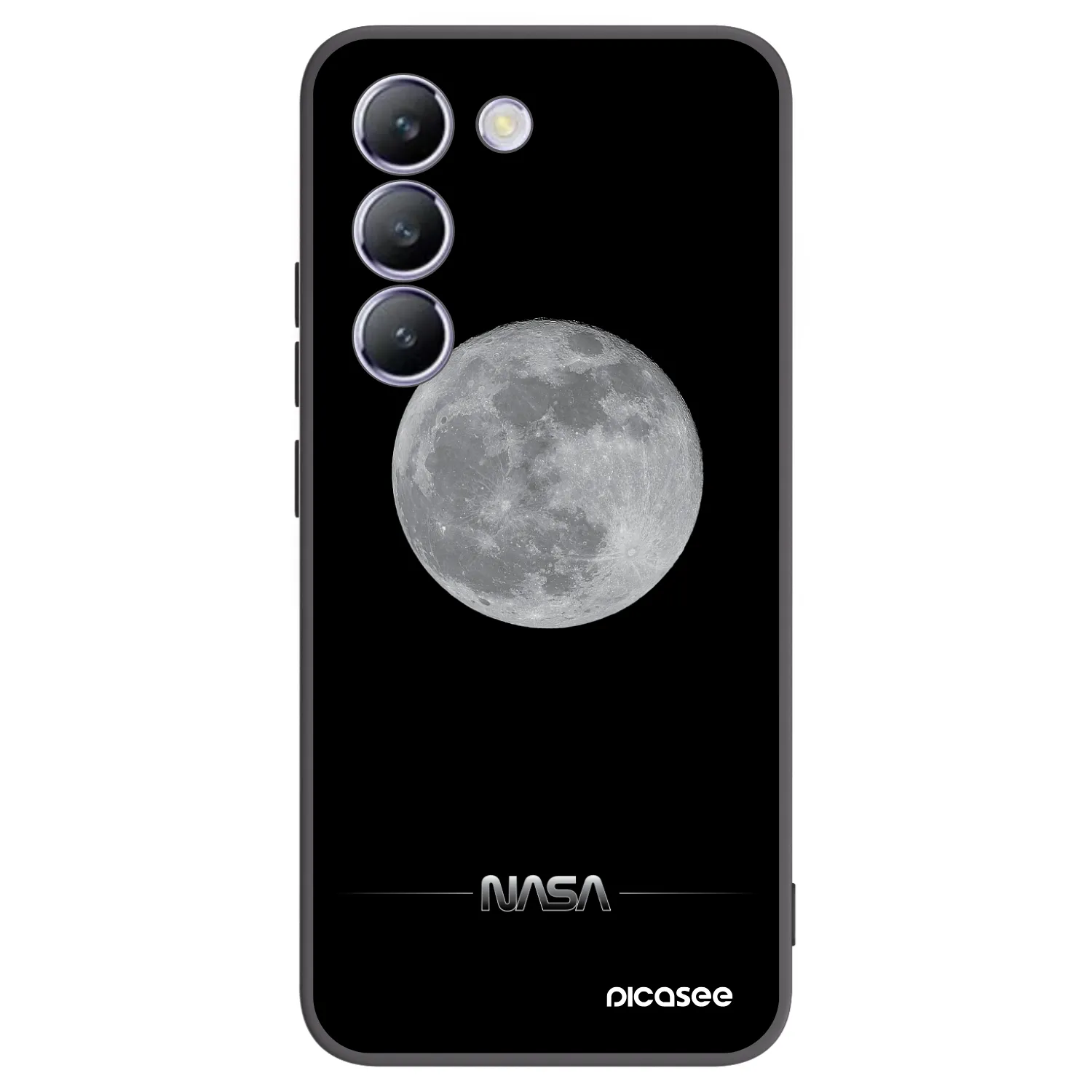 Picasee husă neagră din silicon pentru Vivo V40 SE 5G - Moon Minimal