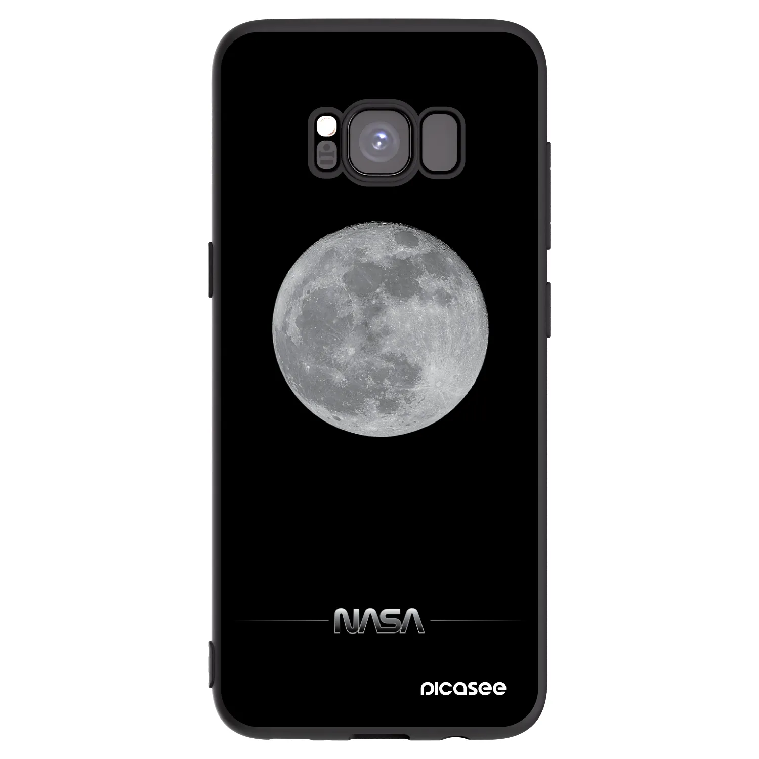Picasee husă neagră din silicon pentru Samsung Galaxy S8 G950F - Moon Minimal