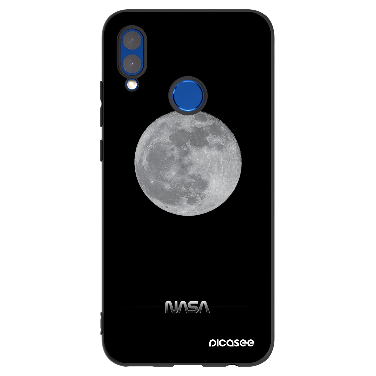 Picasee husă neagră din silicon pentru Honor 10 Lite - Moon Minimal