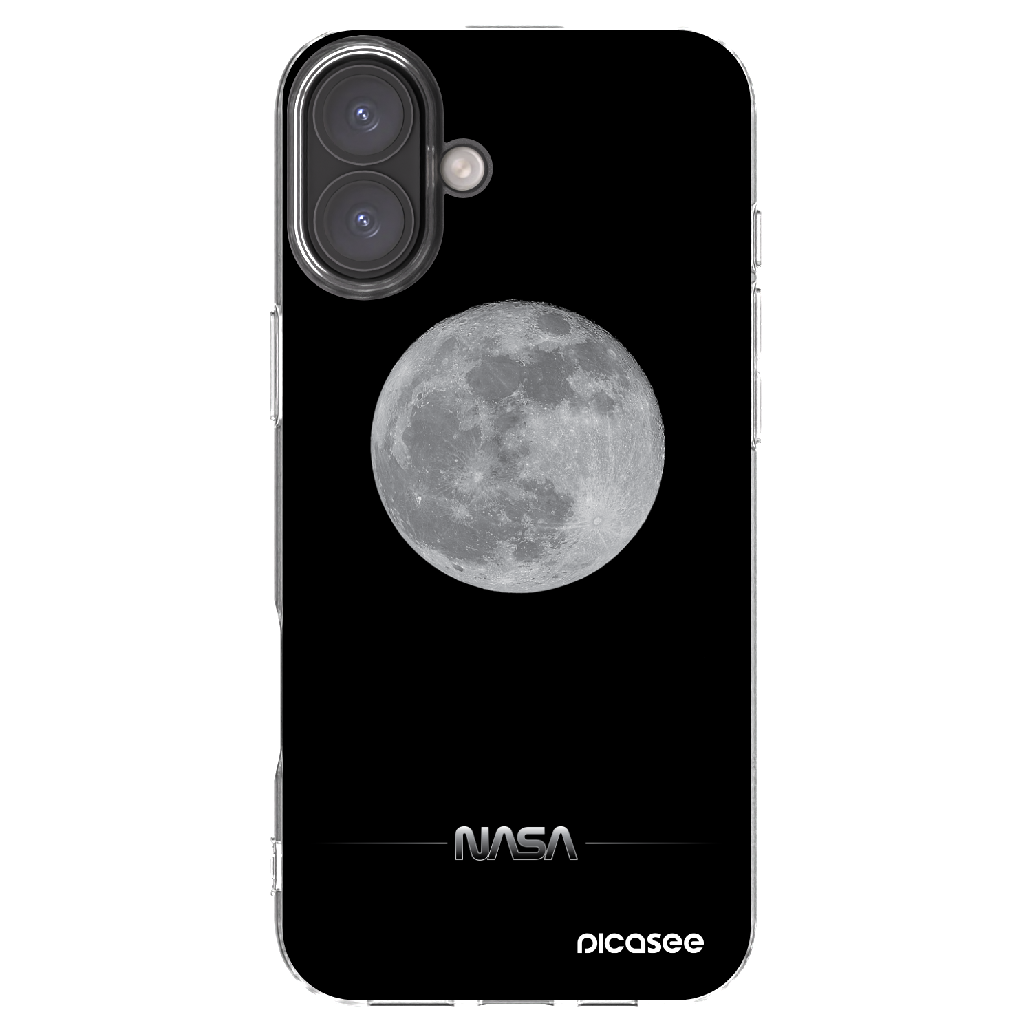 Picasee husă transparentă din silicon pentru Apple iPhone 16 Plus - Moon Minimal