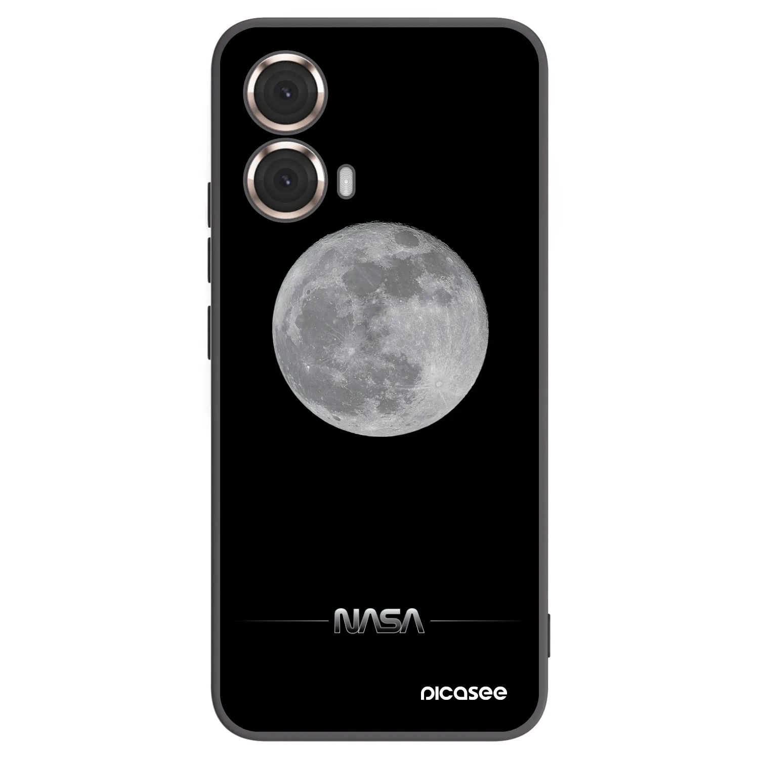 Picasee husă neagră din silicon pentru Motorola Moto G85 - Moon Minimal