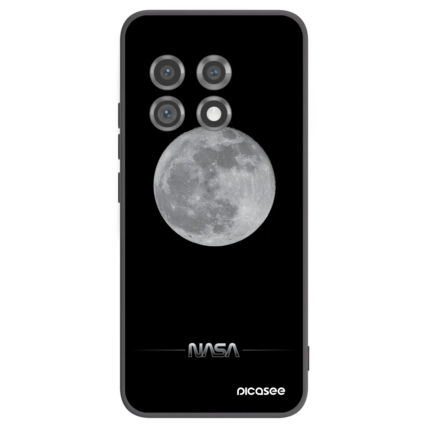 Picasee husă neagră din silicon pentru OnePlus 11 5G - Moon Minimal