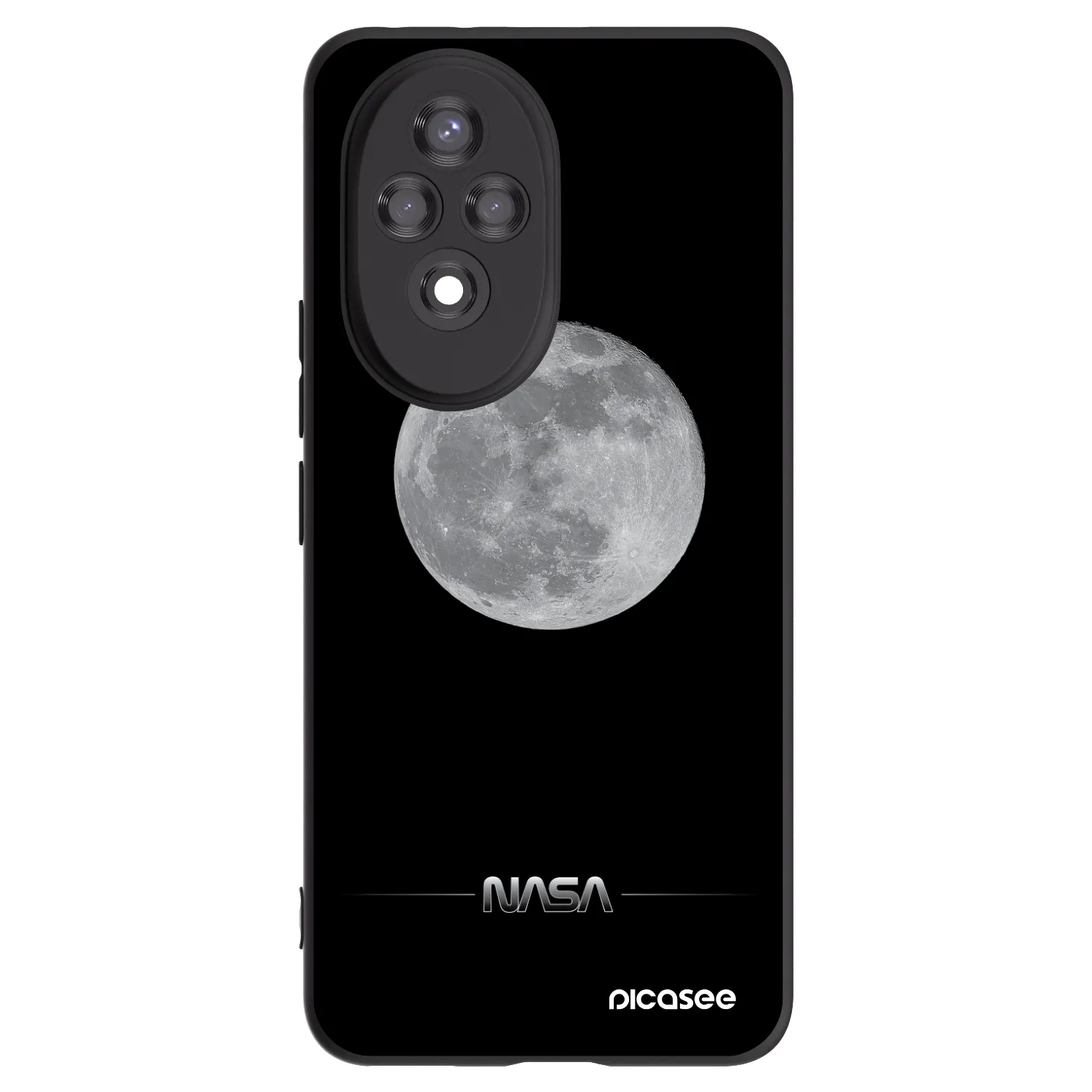 Picasee husă neagră din silicon pentru Honor 200 Pro 5G - Moon Minimal