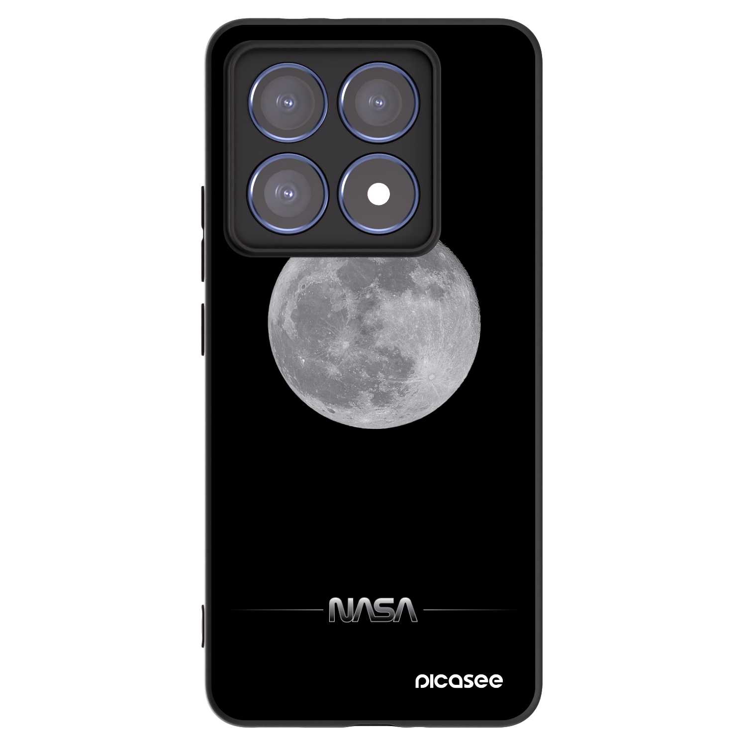 Picasee husă neagră din silicon pentru Xiaomi 14T Pro - Moon Minimal