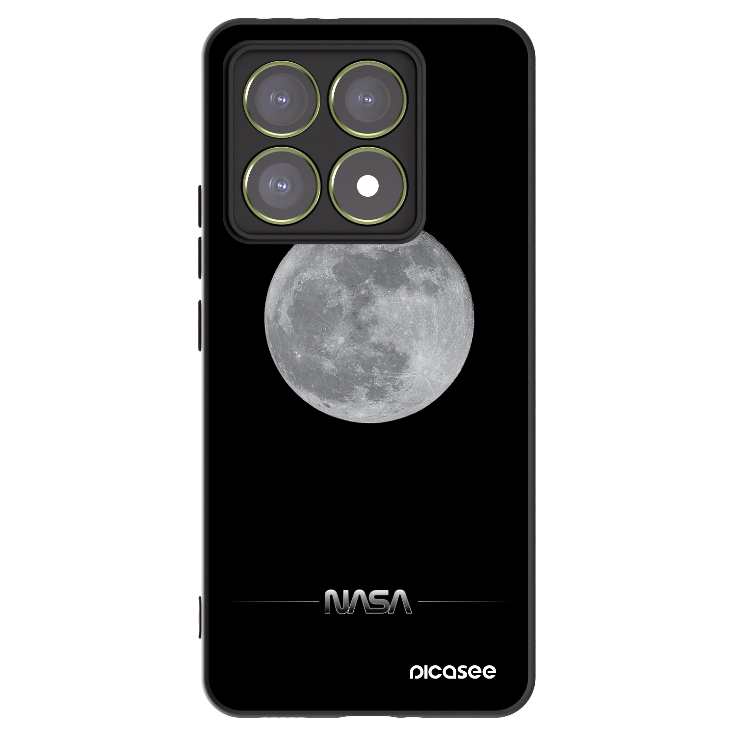 Picasee husă neagră din silicon pentru Xiaomi 14T - Moon Minimal