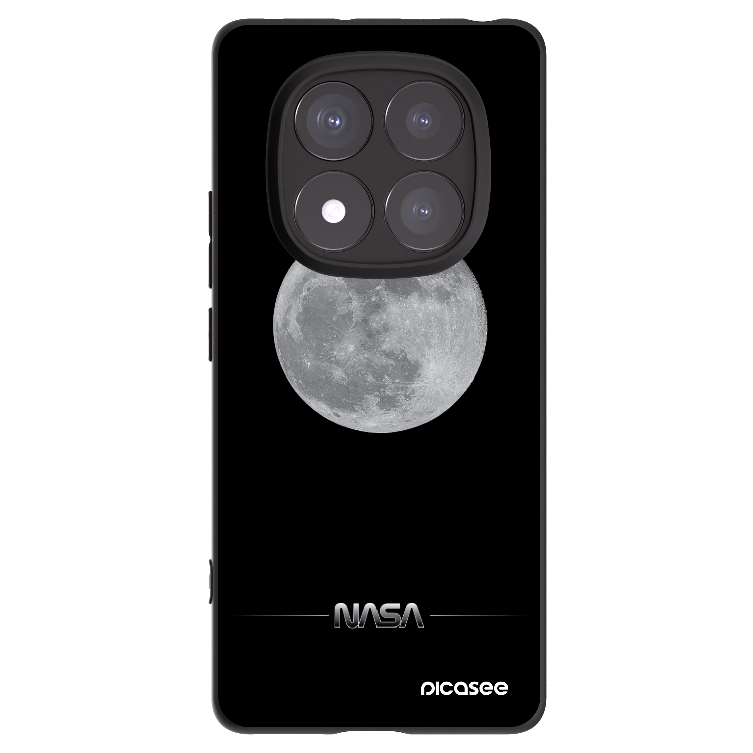 Picasee husă neagră din silicon pentru Xiaomi Redmi Note 14 Pro 5G - Moon Minimal