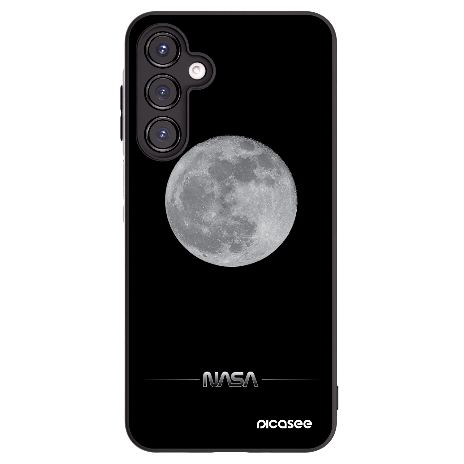 Picasee husă neagră din silicon pentru Samsung Galaxy A16 5G - Moon Minimal