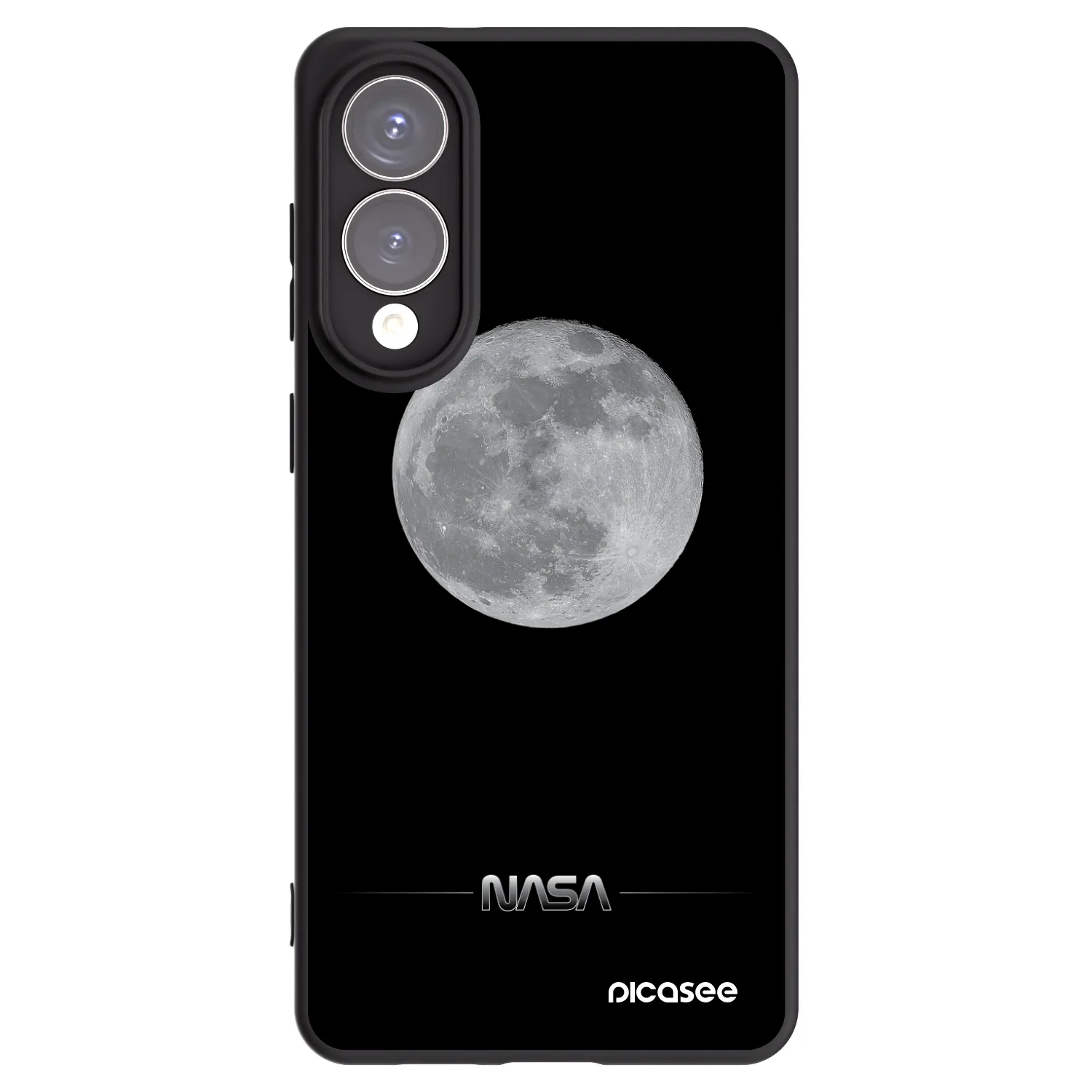 Picasee husă neagră din silicon pentru Samsung Galaxy S25 Edge 5G - Moon Minimal
