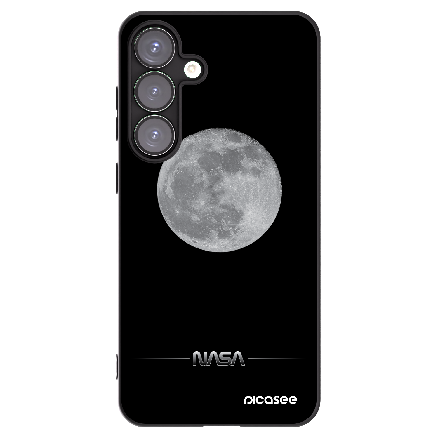 Picasee husă neagră din silicon pentru Samsung Galaxy S25+ 5G - Moon Minimal