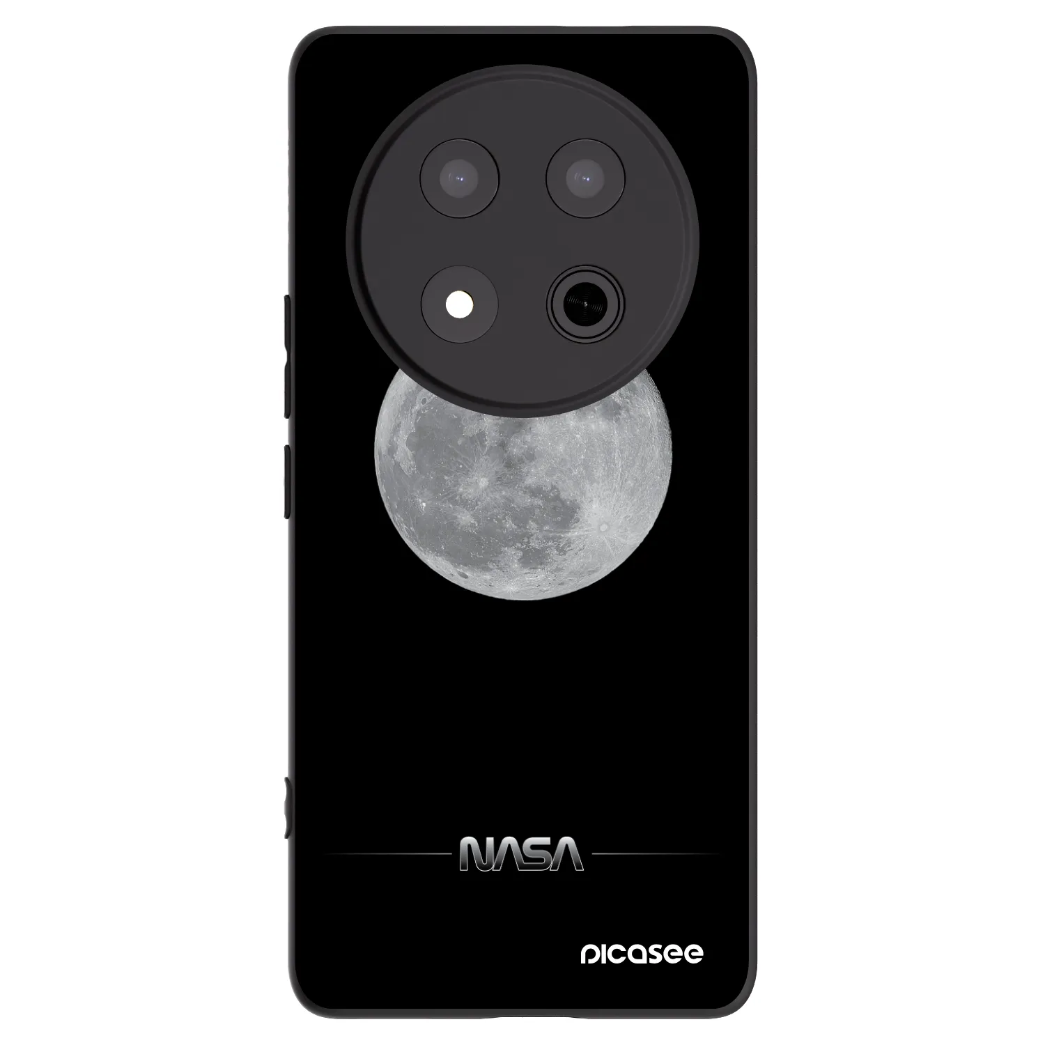 Picasee husă neagră din silicon pentru Honor Magic7 Lite 5G - Moon Minimal