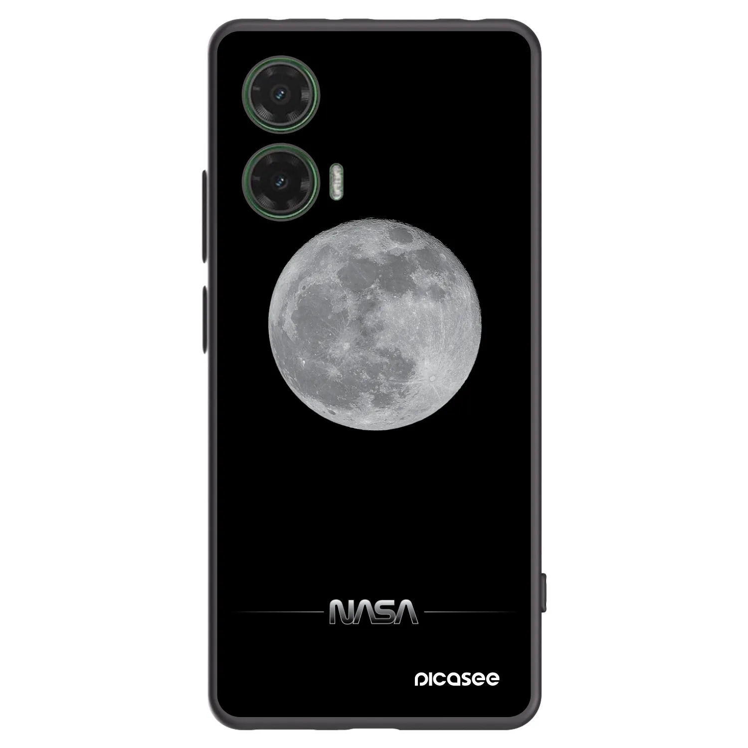 Picasee husă neagră din silicon pentru Motorola Moto G35 5G - Moon Minimal