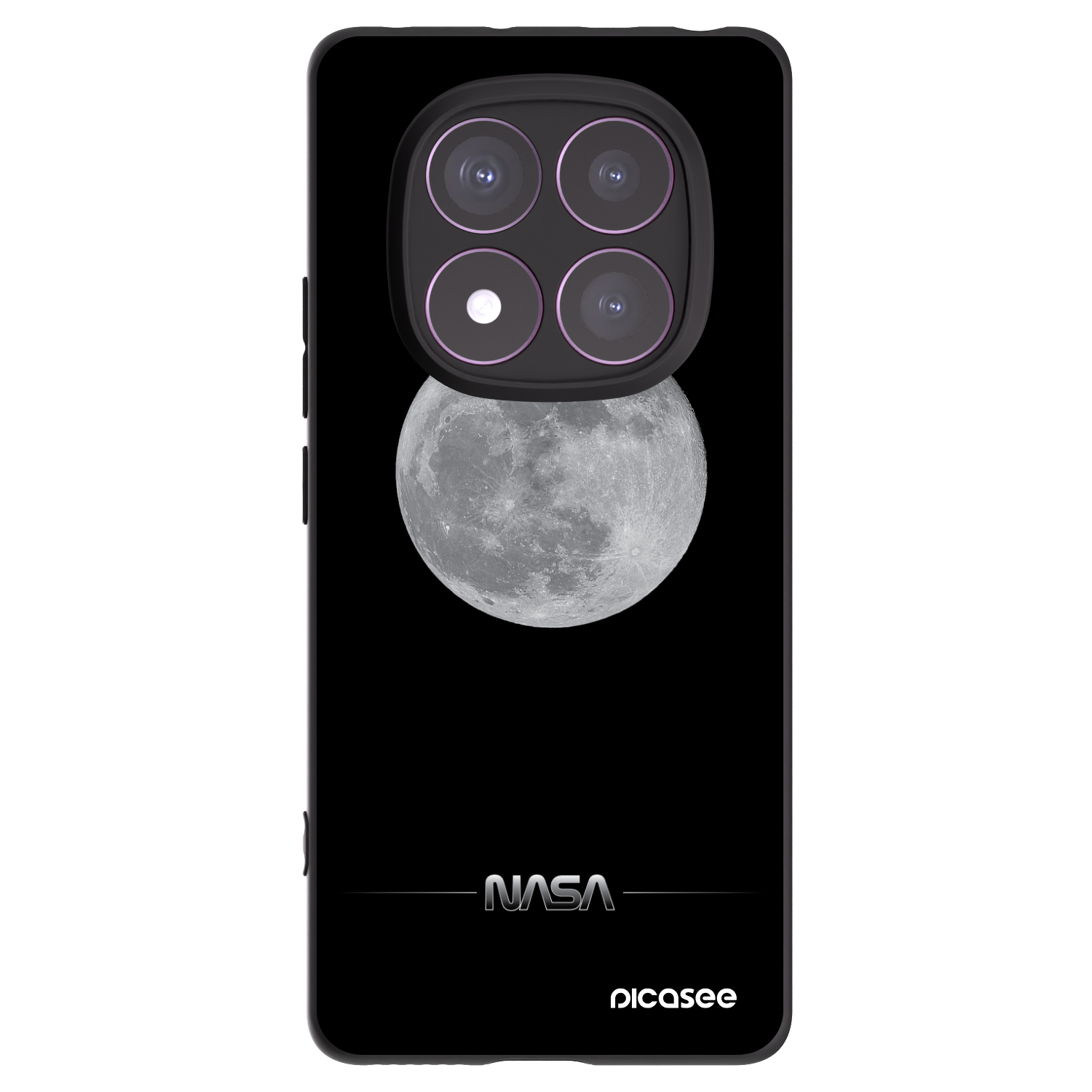 Picasee husă neagră din silicon pentru Xiaomi Redmi Note 14 Pro 4G - Moon Minimal