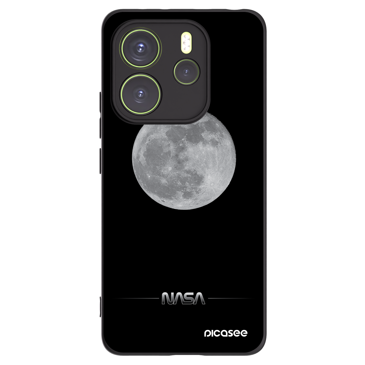 Picasee husă neagră din silicon pentru Xiaomi Redmi Note 14 4G - Moon Minimal