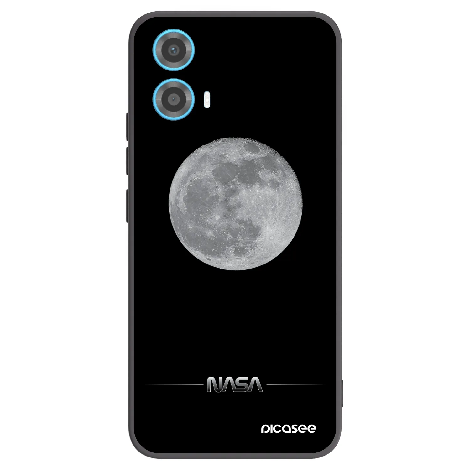 Picasee husă neagră din silicon pentru Motorola Moto G34 5G - Moon Minimal