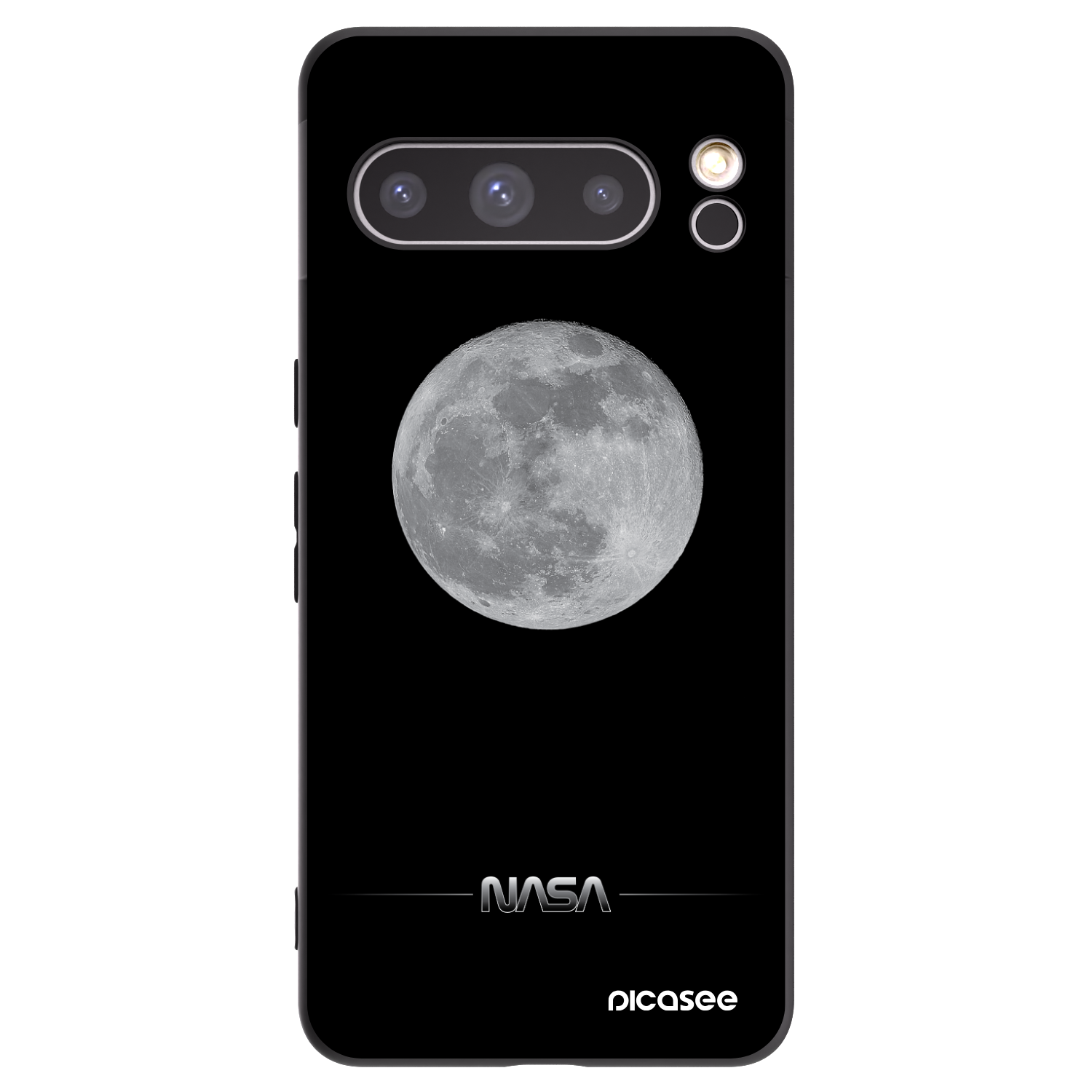 Picasee husă neagră din silicon pentru Google Pixel 8 Pro - Moon Minimal
