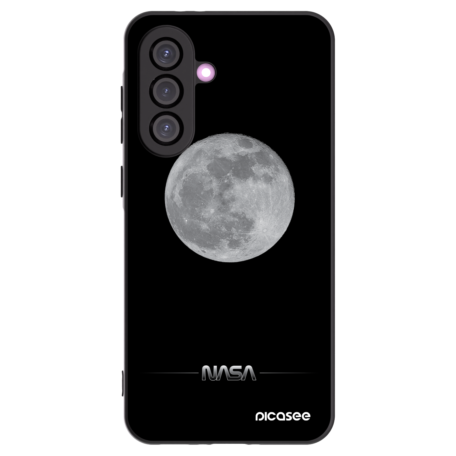 Picasee husă neagră din silicon pentru Samsung Galaxy A36 5G - Moon Minimal