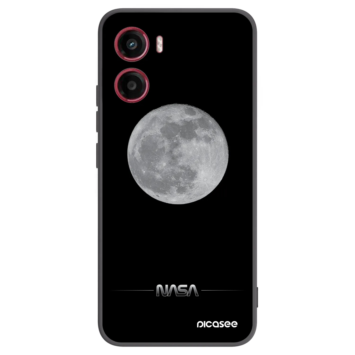 Picasee husă neagră din silicon pentru Motorola Moto G05 - Moon Minimal
