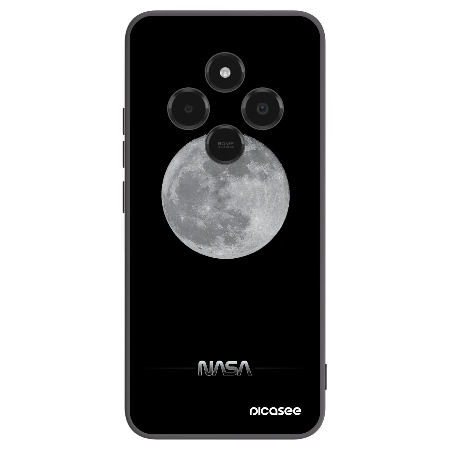 Picasee husă neagră din silicon pentru Xiaomi Poco C75 - Moon Minimal