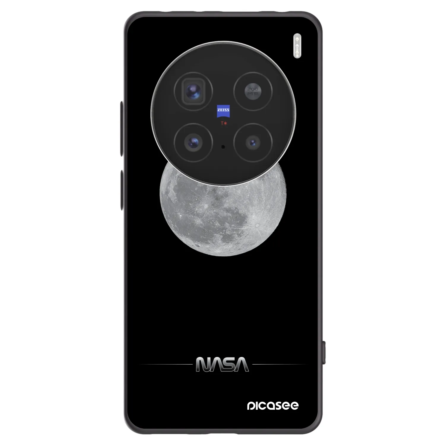 Picasee husă neagră din silicon pentru Vivo X200 Pro - Moon Minimal