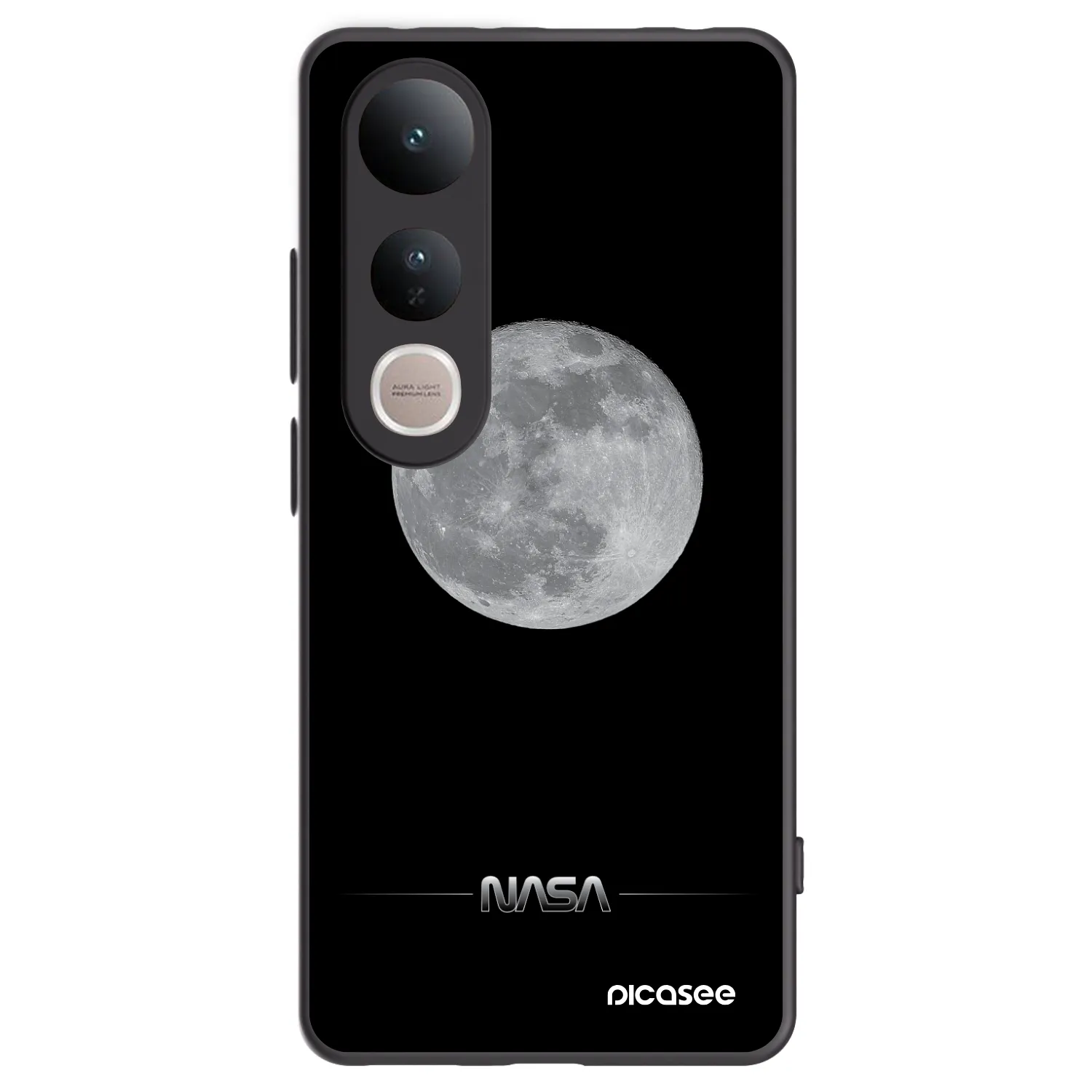 Picasee husă neagră din silicon pentru Vivo V50 Lite 5G - Moon Minimal