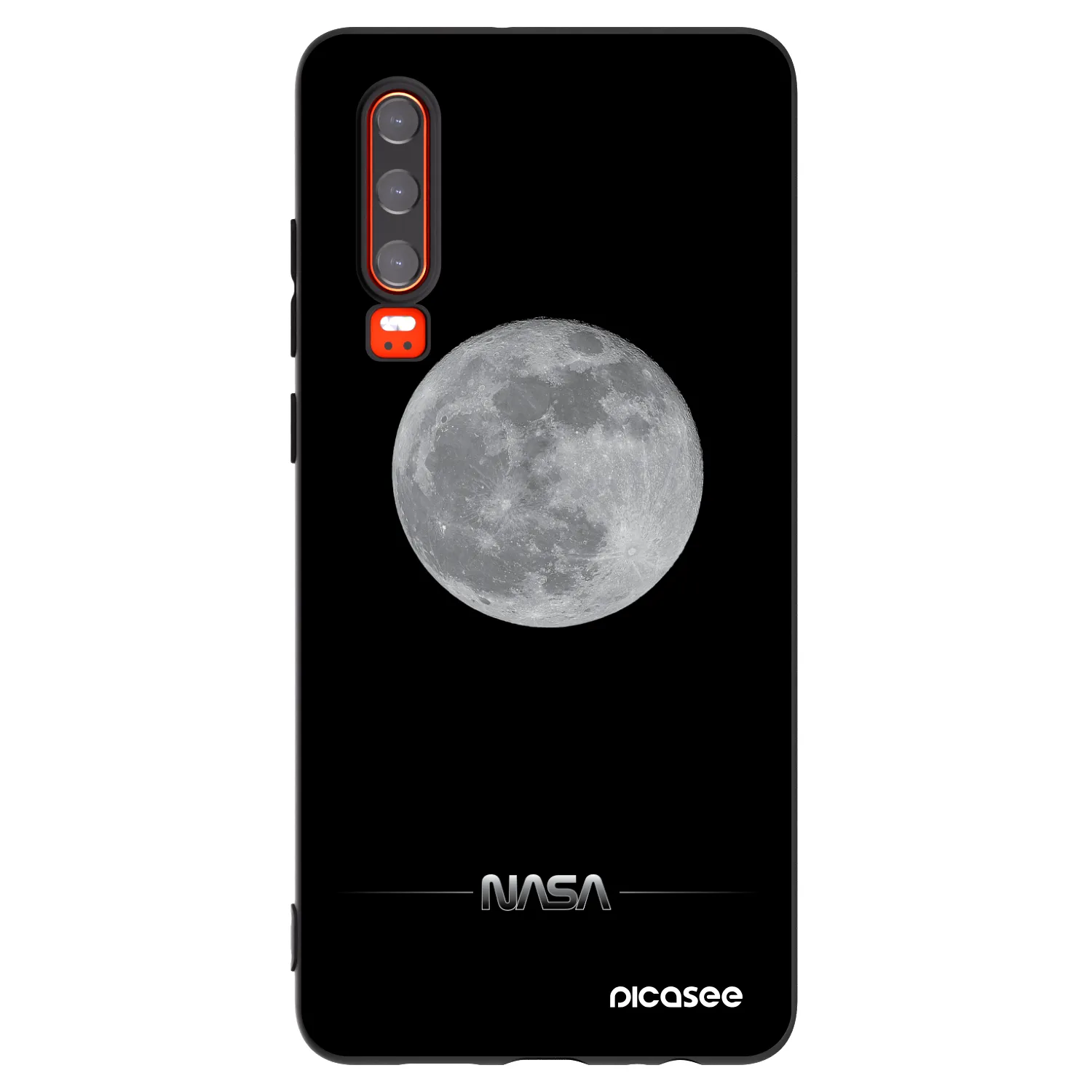 Picasee husă neagră din silicon pentru Huawei P30 - Moon Minimal