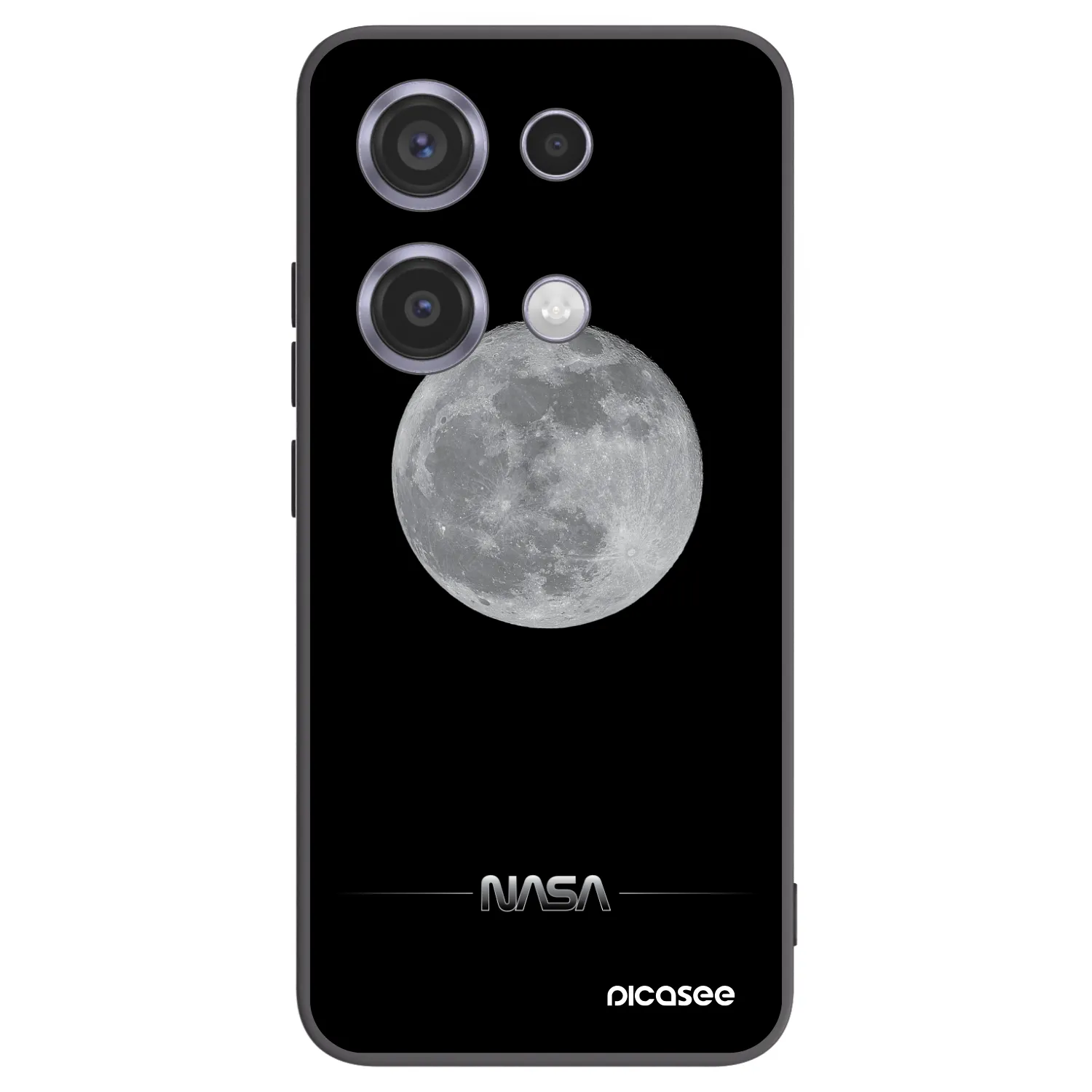Picasee husă neagră din silicon pentru Xiaomi Redmi Note 14S - Moon Minimal