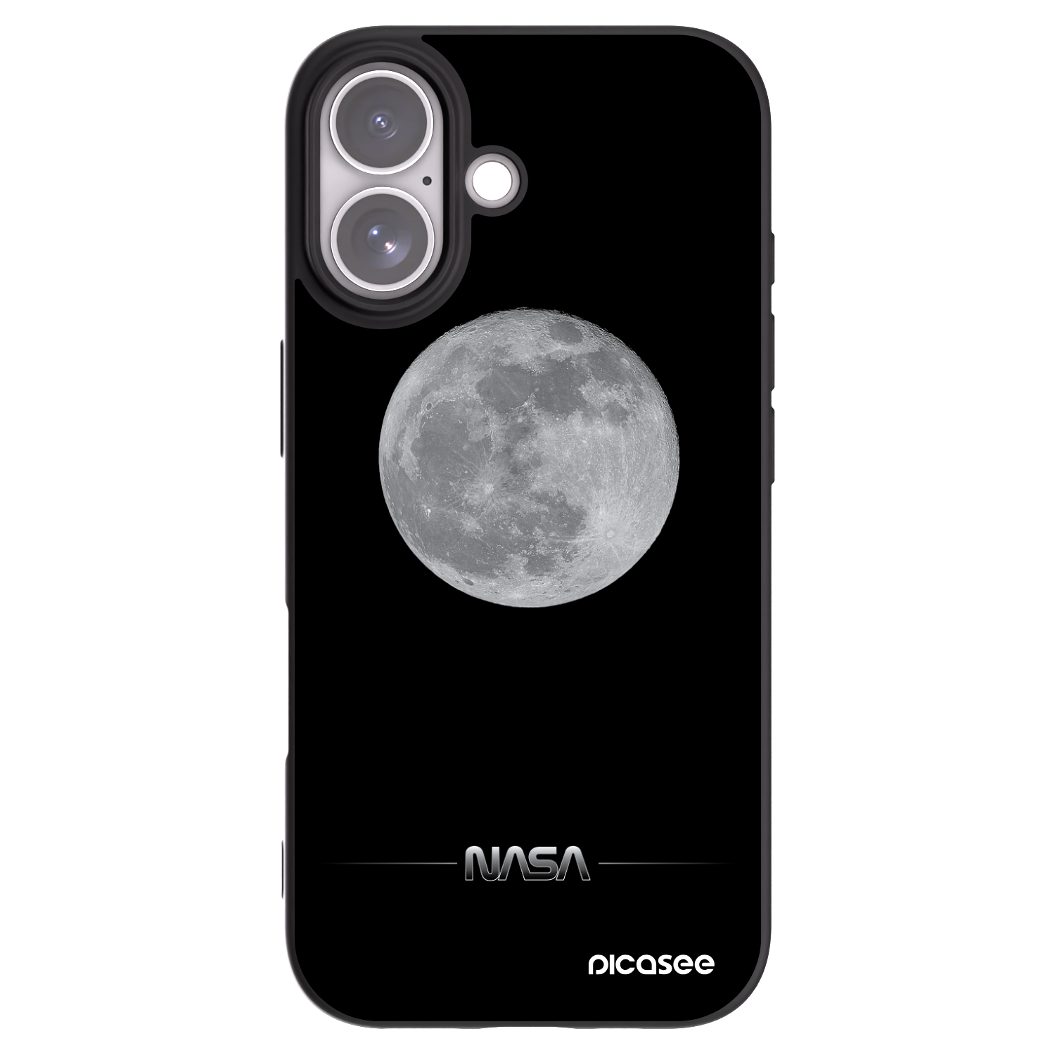 Picasee husă neagră din silicon pentru Apple iPhone 17 - Moon Minimal
