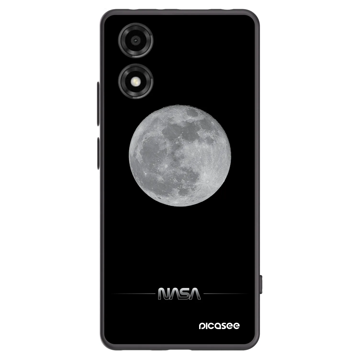 Picasee husă neagră din silicon pentru Motorola Moto E14 - Moon Minimal