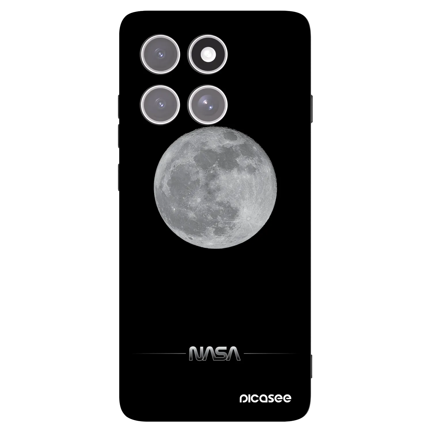 Picasee husă neagră din silicon pentru Motorola Edge 60 Pro - Moon Minimal