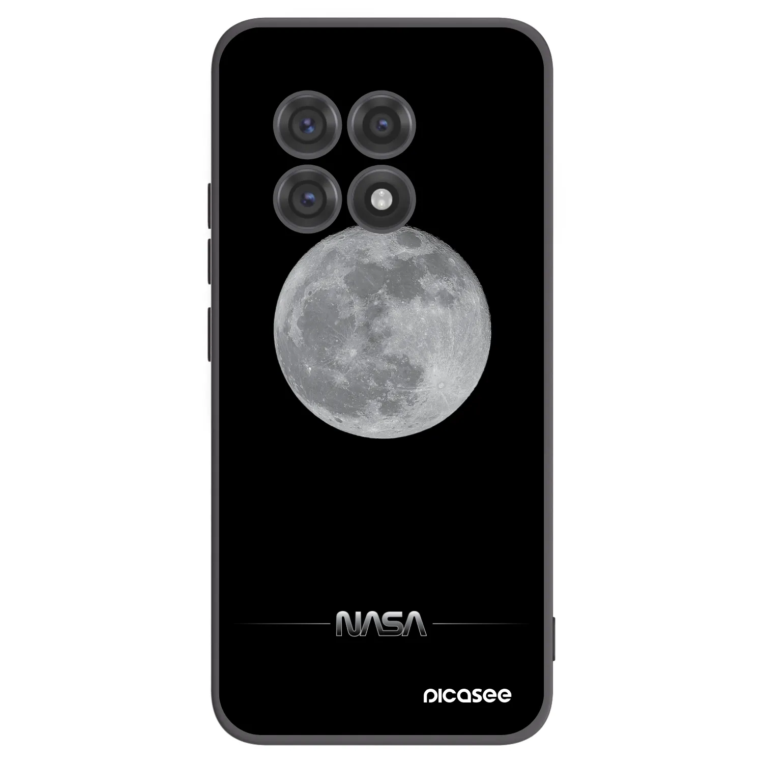 Picasee husă neagră din silicon pentru OnePlus 13R 5G - Moon Minimal