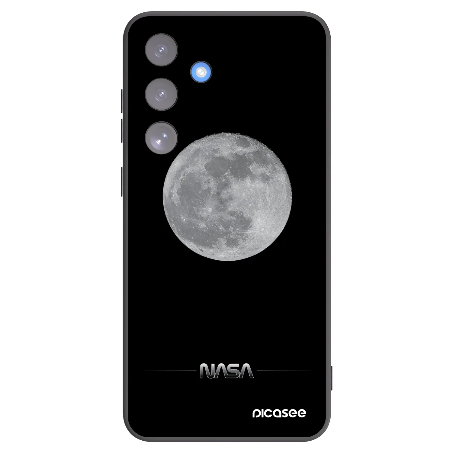 Picasee husă neagră din silicon pentru Samsung Galaxy S25 FE 5G - Moon Minimal