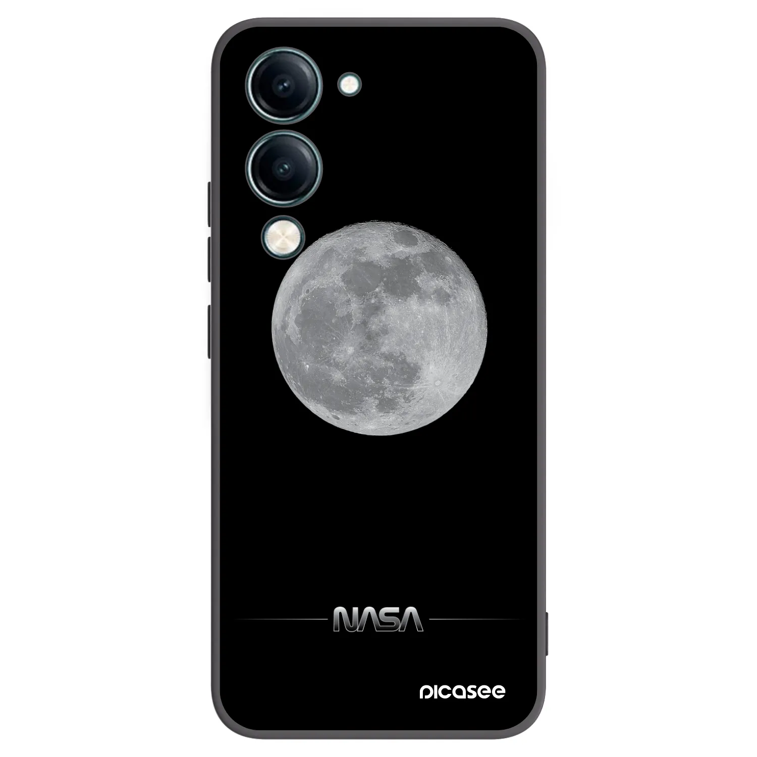 Picasee husă neagră din silicon pentru Vivo Y29s 5G - Moon Minimal