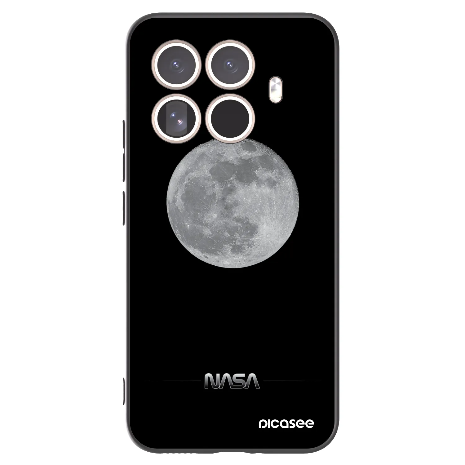Picasee husă neagră din silicon pentru Xiaomi 15T Pro - Moon Minimal