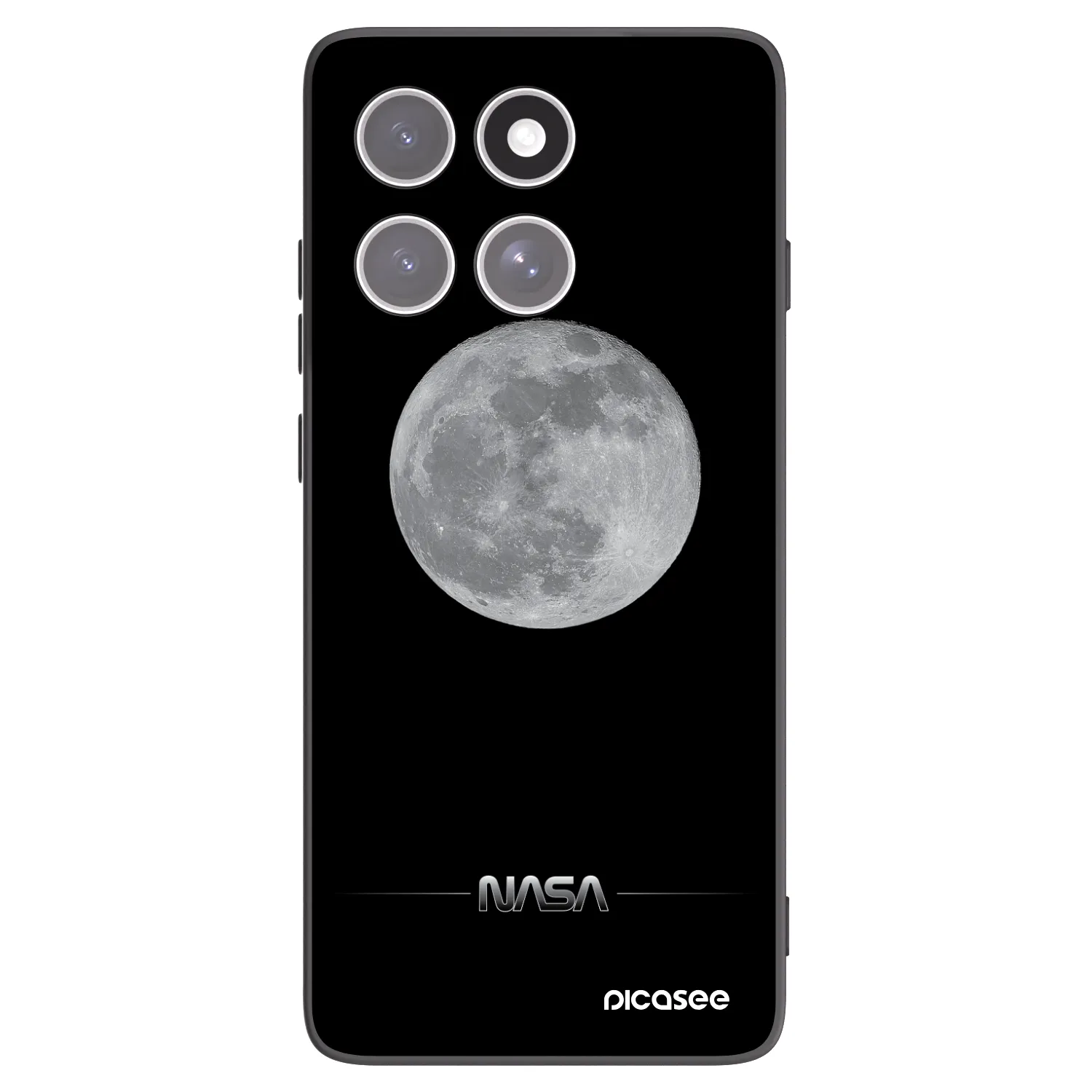 Picasee husă neagră din silicon pentru Motorola Edge 60 Fusion - Moon Minimal