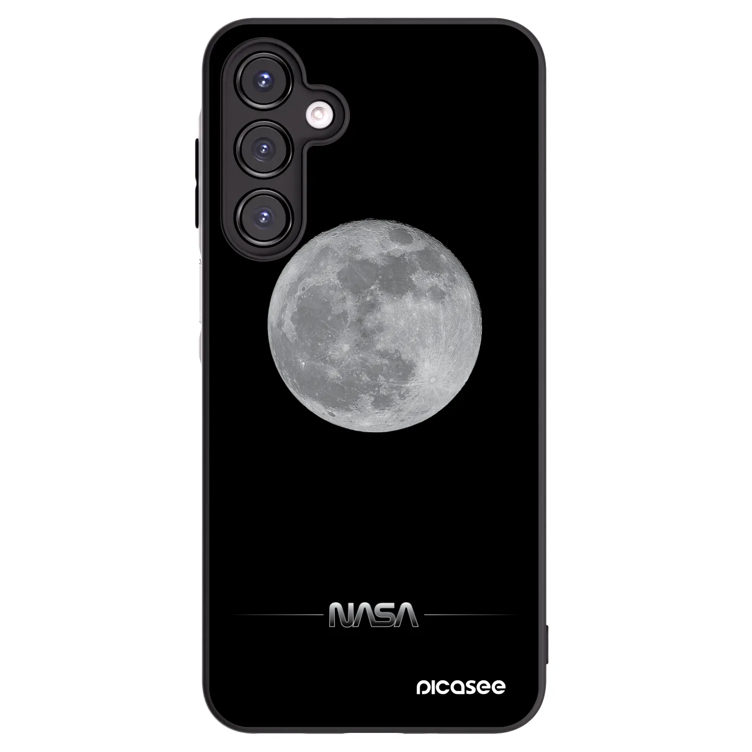 Picasee husă neagră din silicon pentru Samsung Galaxy A16 4G - Moon Minimal