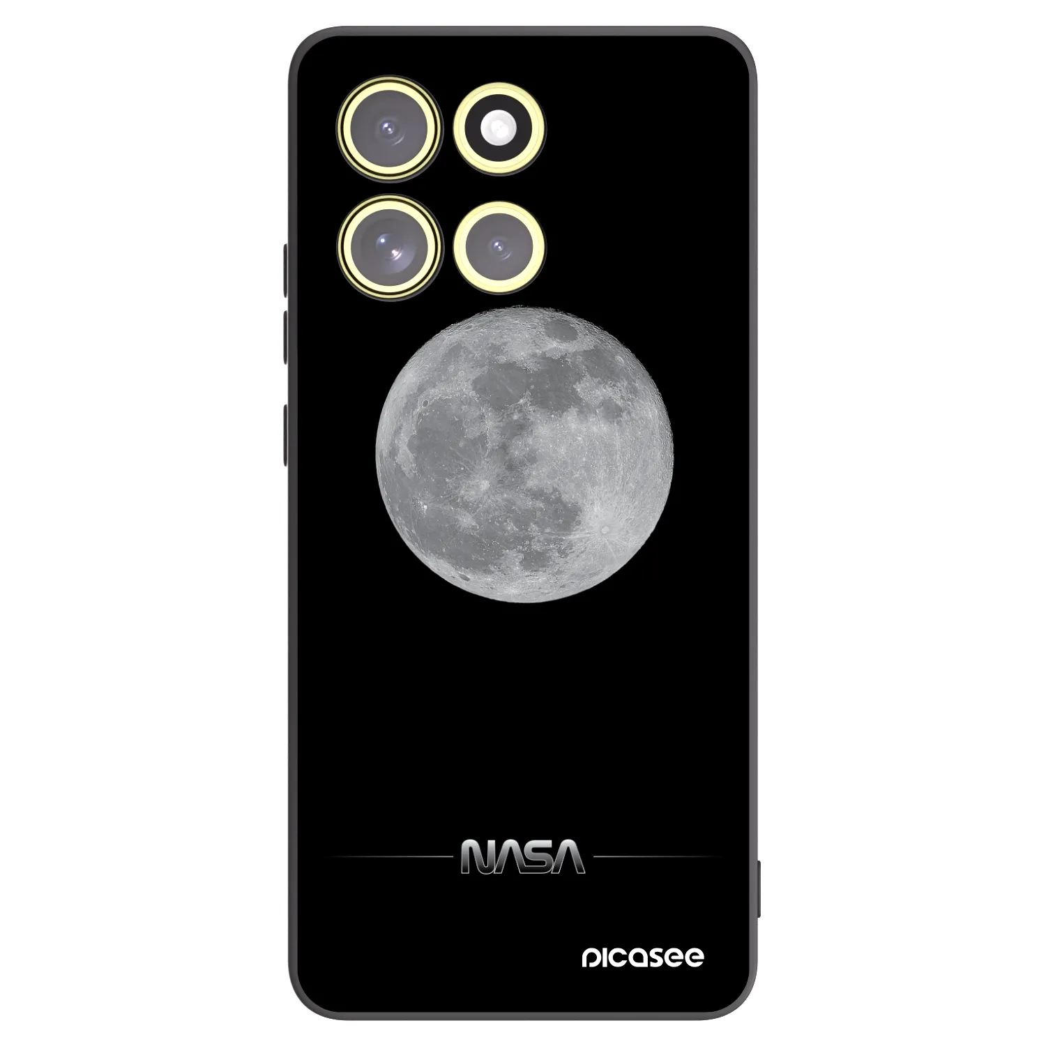 Picasee husă neagră din silicon pentru Motorola Moto G86 Power 5G - Moon Minimal