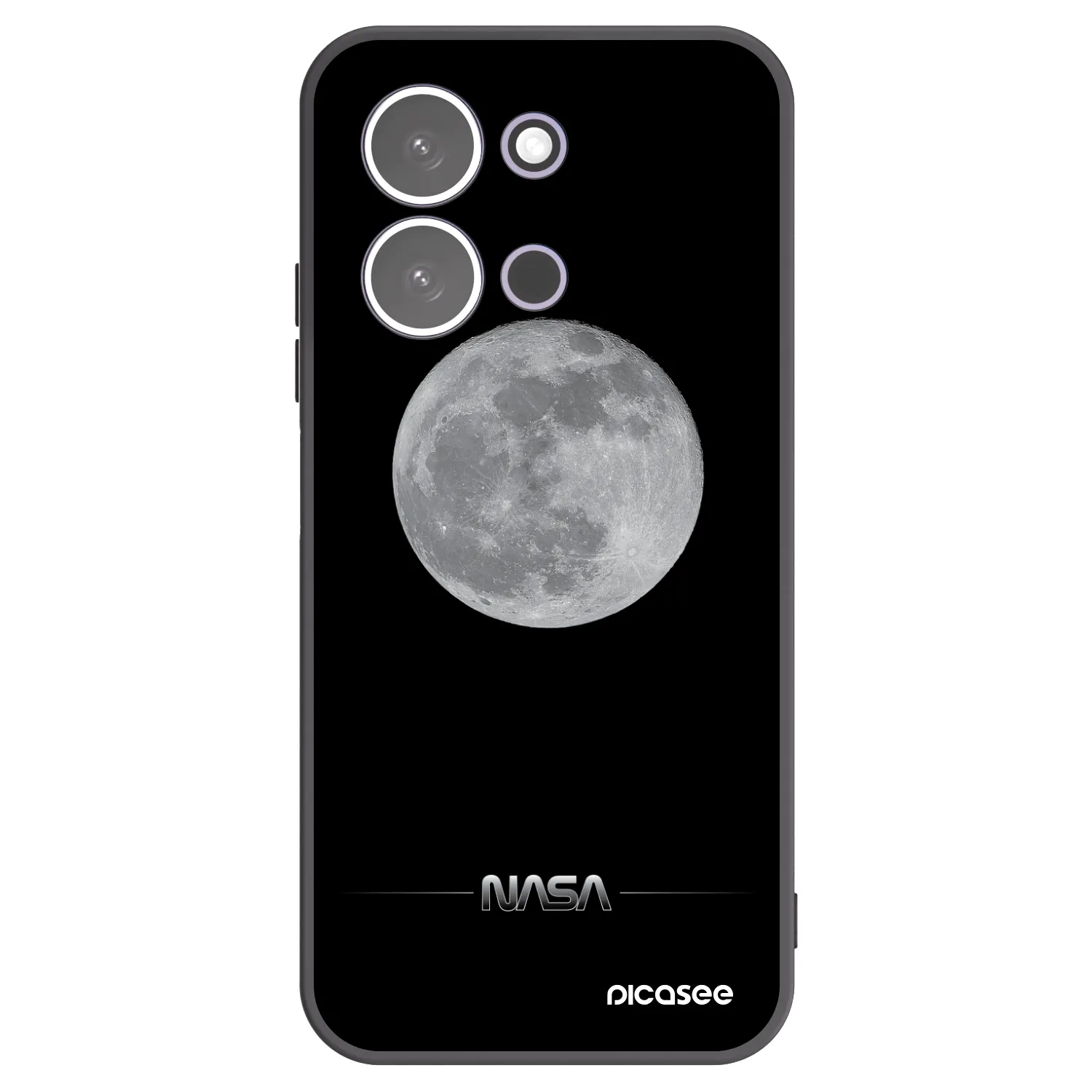 Picasee husă neagră din silicon pentru Xiaomi Redmi 15C 5G - Moon Minimal