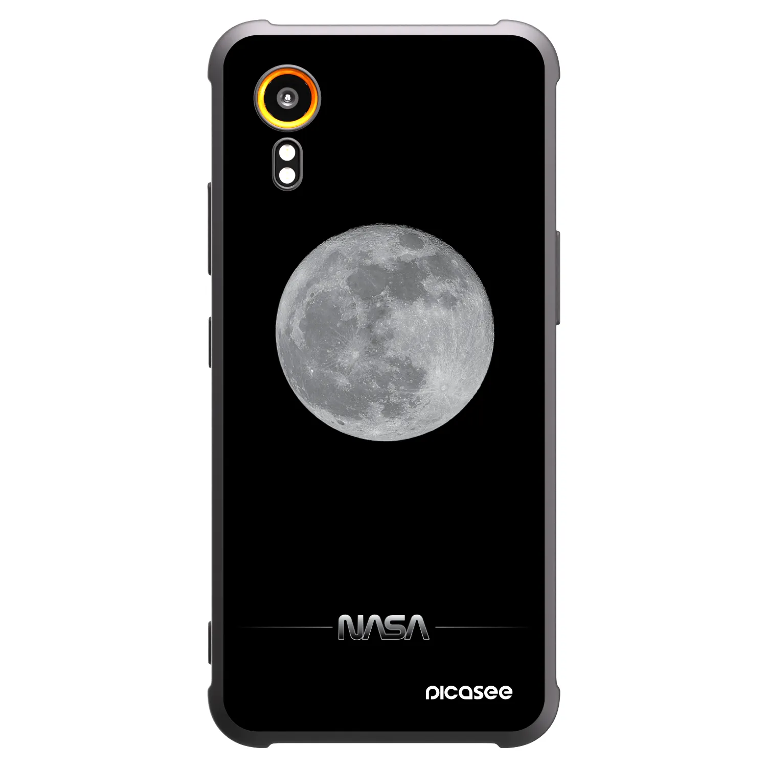 Picasee husă neagră din silicon pentru Samsung Galaxy Xcover 7 - Moon Minimal