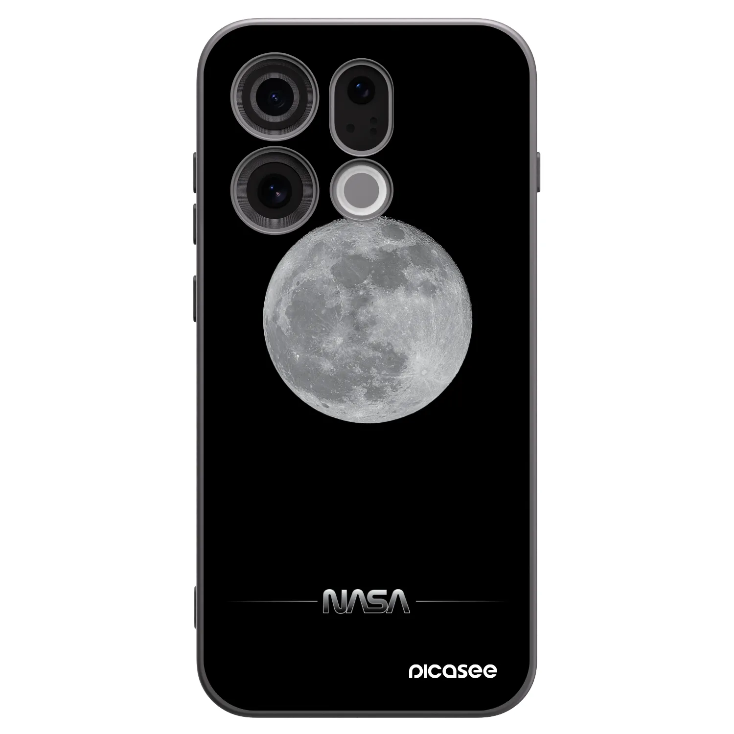 Picasee husă neagră din silicon pentru OPPO Find X9 - Moon Minimal
