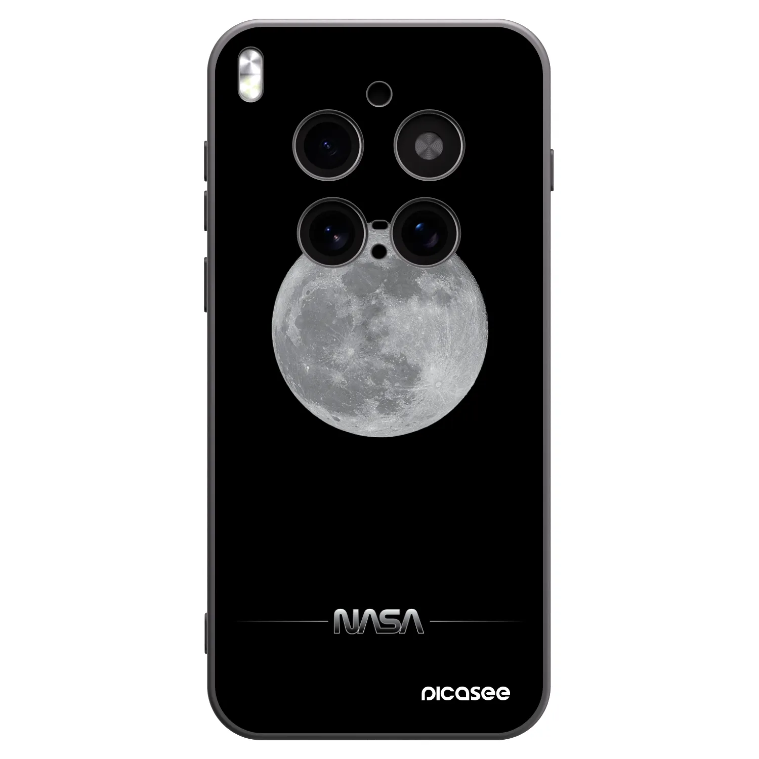 Picasee husă neagră din silicon pentru Vivo X300 Pro - Moon Minimal