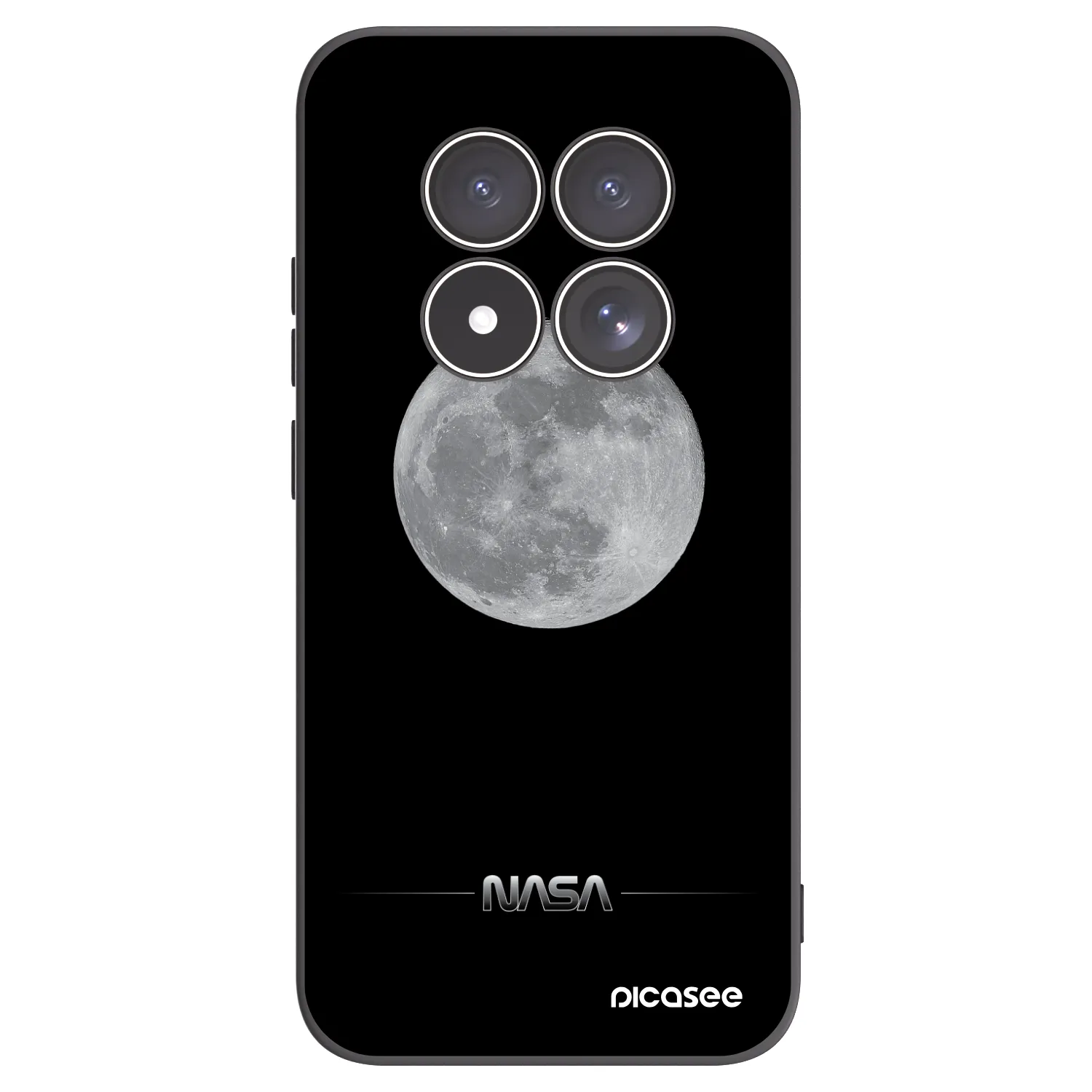 Picasee husă neagră din silicon pentru Xiaomi Redmi Note 15 Pro 5G - Moon Minimal